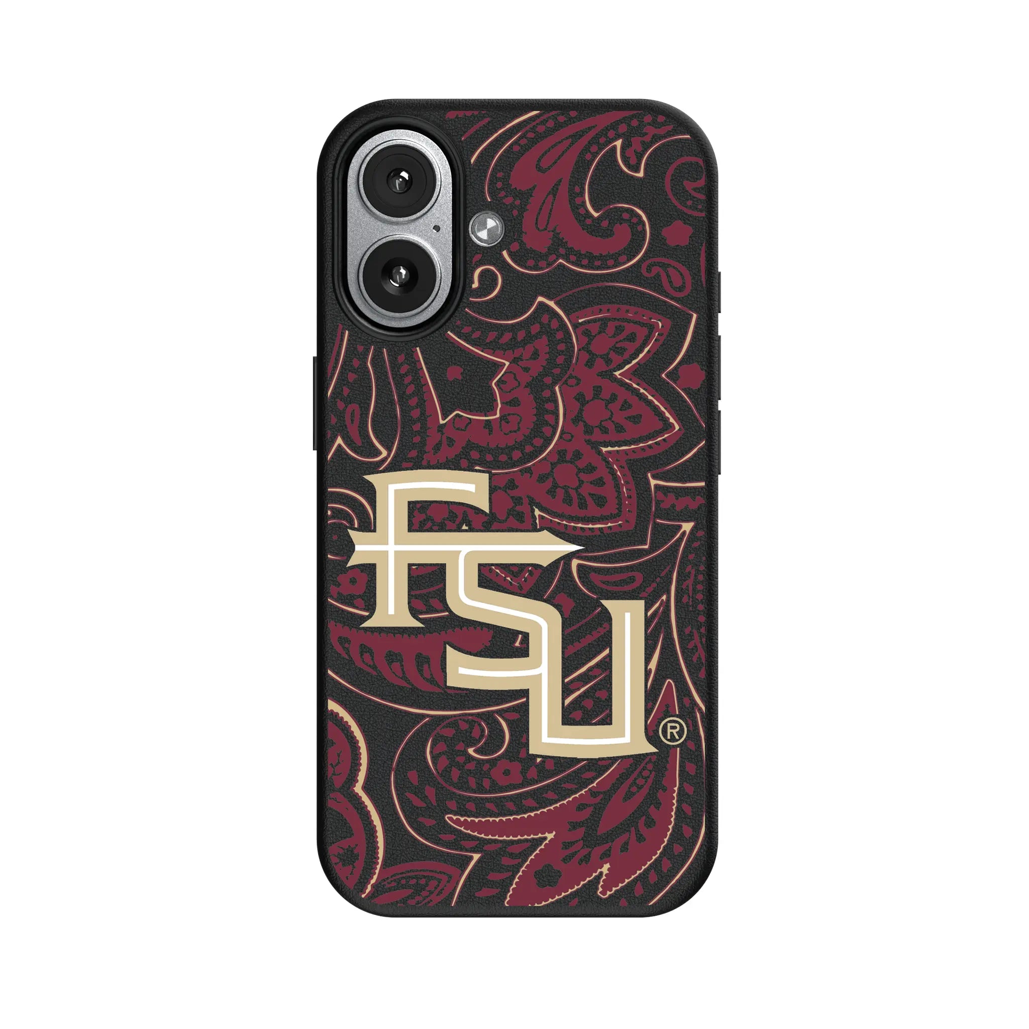 Florida State University Seminoles Athletic Wordmark Paisley iPhone MagSafe Compatible Phone Case for Apple iPhone#Device_iPhone 17