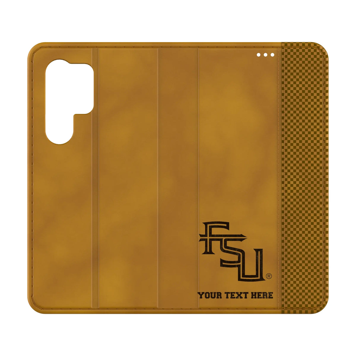 Florida State University Seminoles Athletic Wordmark Personalized Burn Galaxy Folio Phone Case for Samsung Galaxy