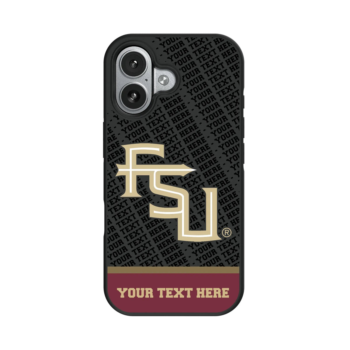 Florida State University Seminoles Athletic Wordmark Personalized EndZone Plus iPhone Bump Phone Case for Apple iPhone#Device_iPhone 17