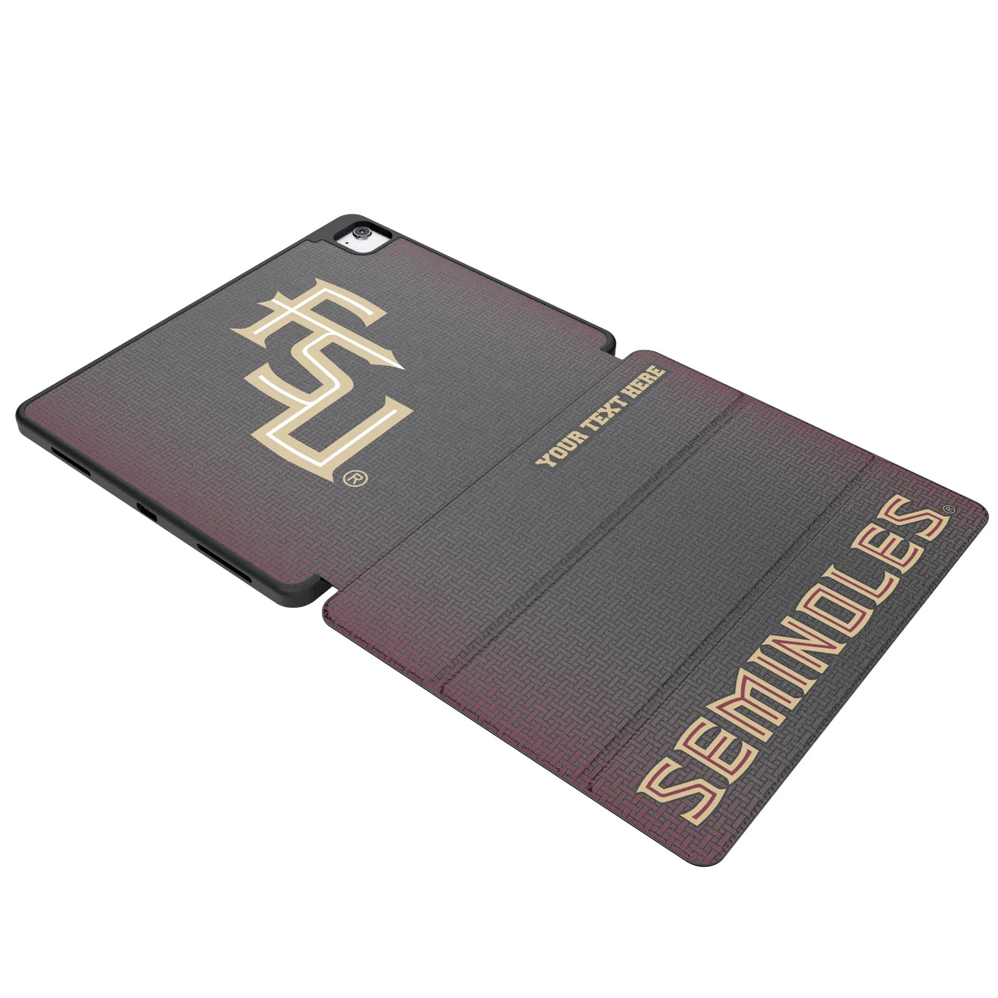 Florida State University Seminoles Athletic Wordmark Personalized Linen iPad Tablet Case for Apple iPad