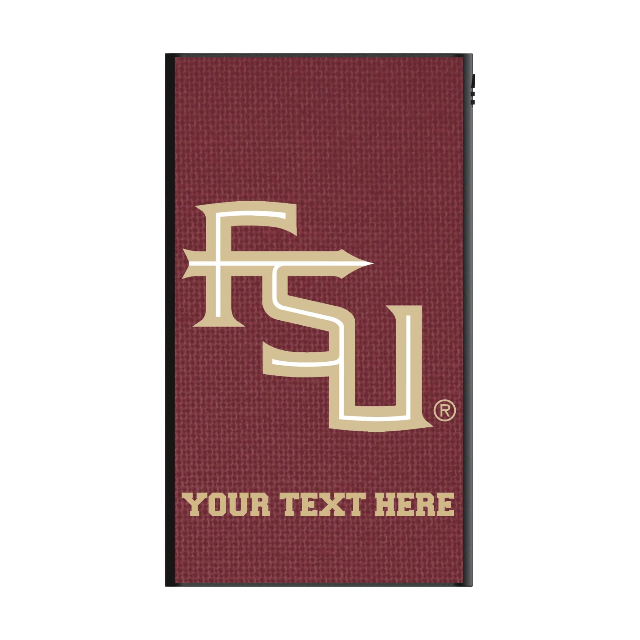 Florida State University Seminoles Athletic Wordmark Personalized Solid 5000mAh Flat Powerbank