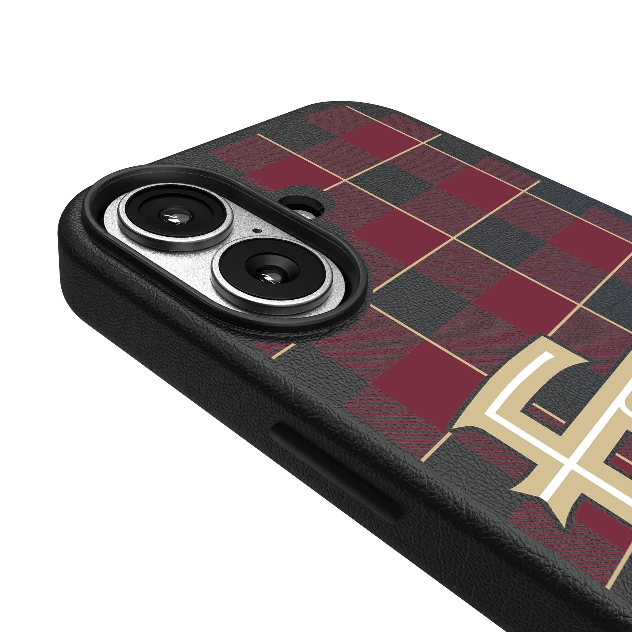 Florida State University Seminoles Athletic Wordmark Plaid iPhone MagSafe Compatible Phone Case for Apple iPhone - Detail#Device_iPhone 17