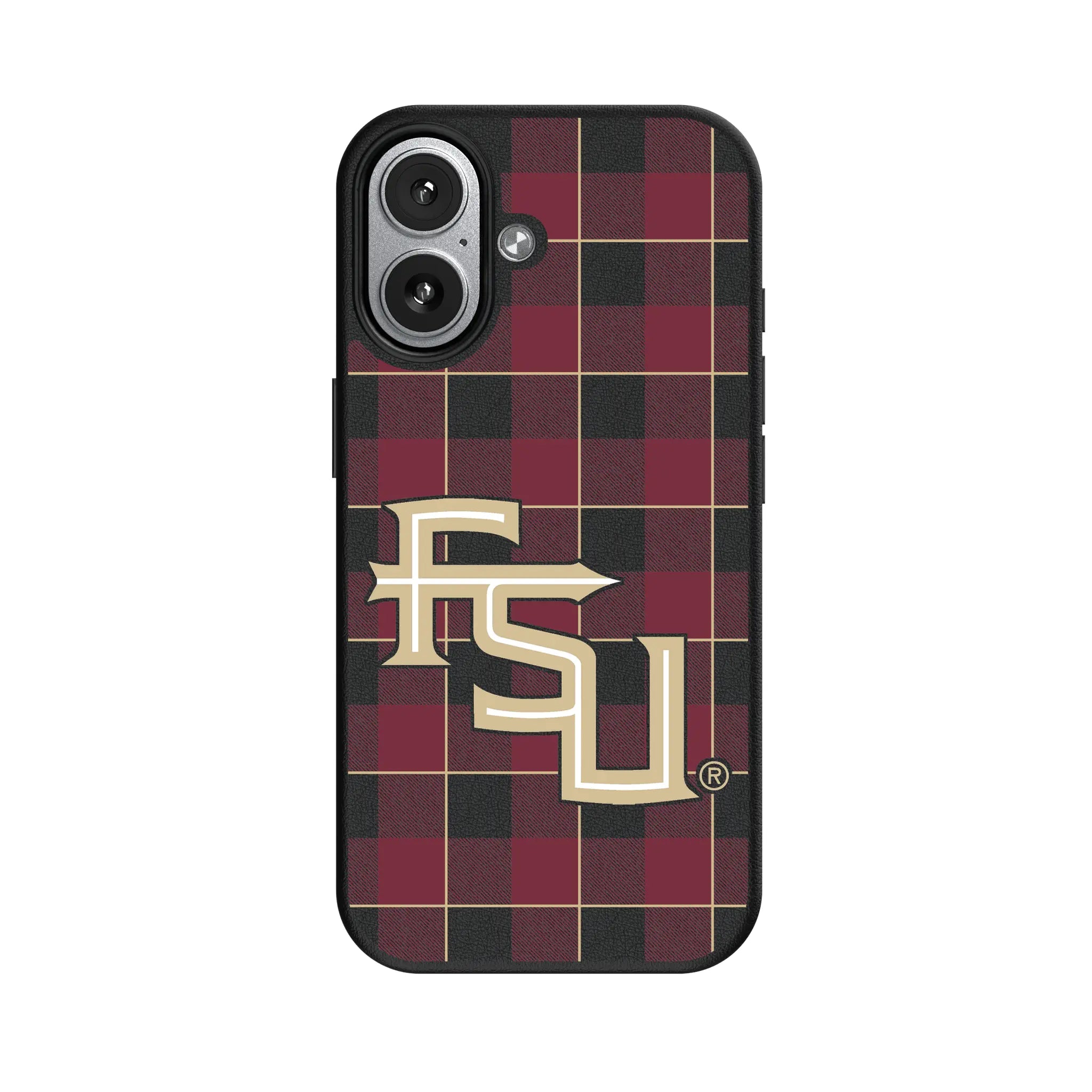 Florida State University Seminoles Athletic Wordmark Plaid iPhone MagSafe Compatible Phone Case for Apple iPhone#Device_iPhone 17