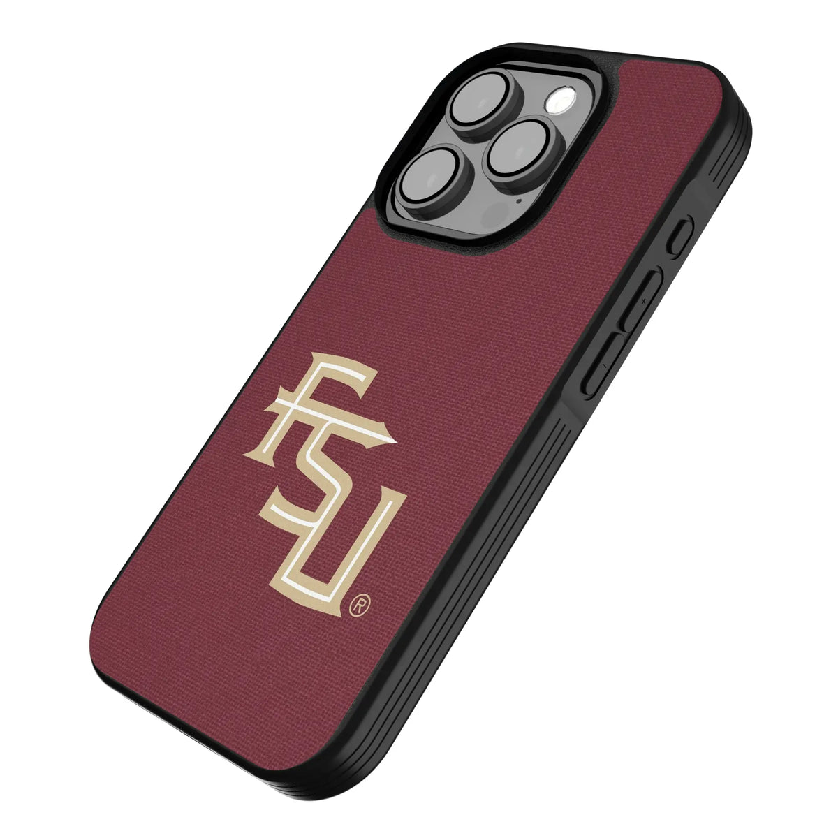 Florida State University Seminoles Athletic Wordmark Solid iPhone Bump Phone Case for Apple iPhone - Isometric View