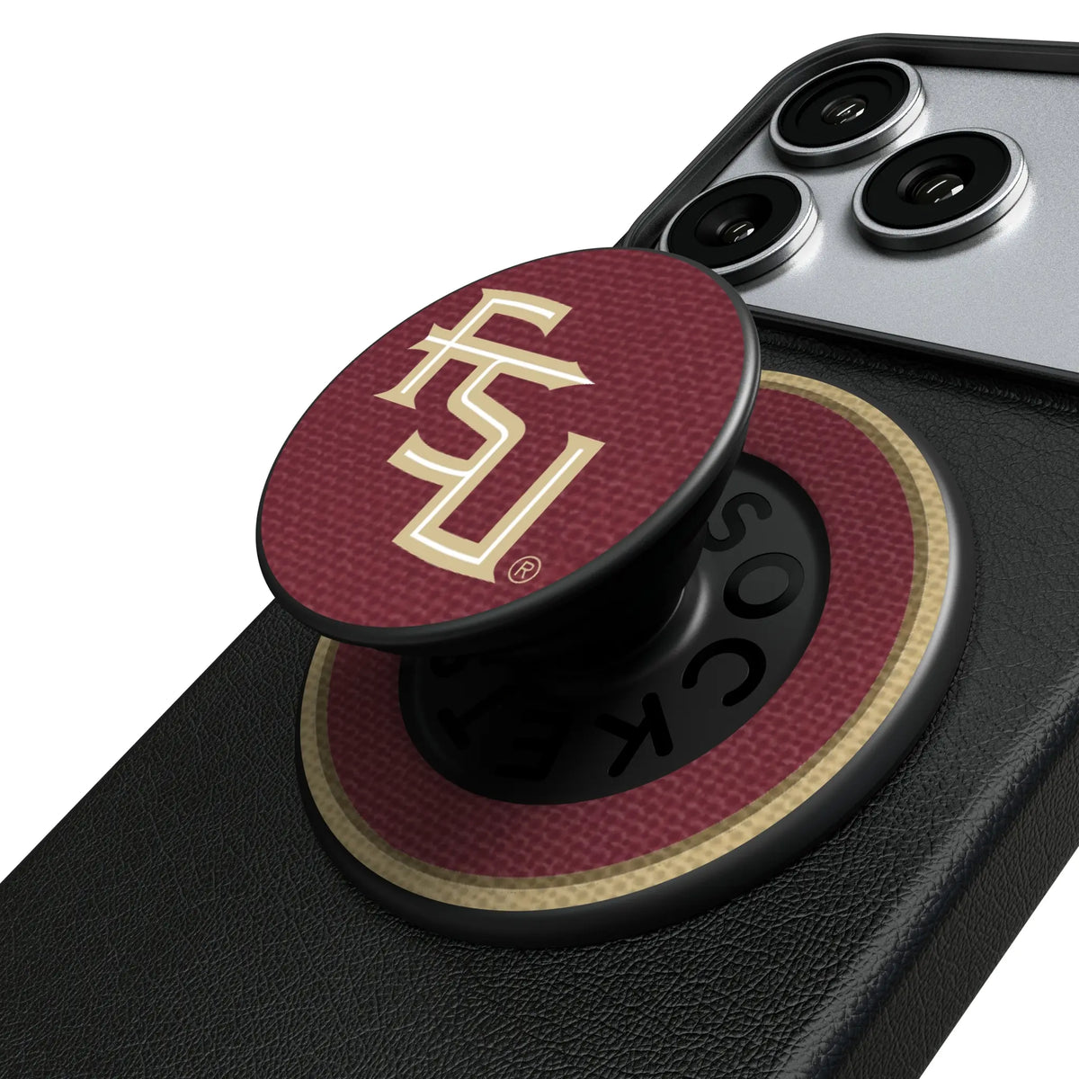 Florida State University Seminoles Athletic Wordmark Stripe Popsockets Round Magnetic