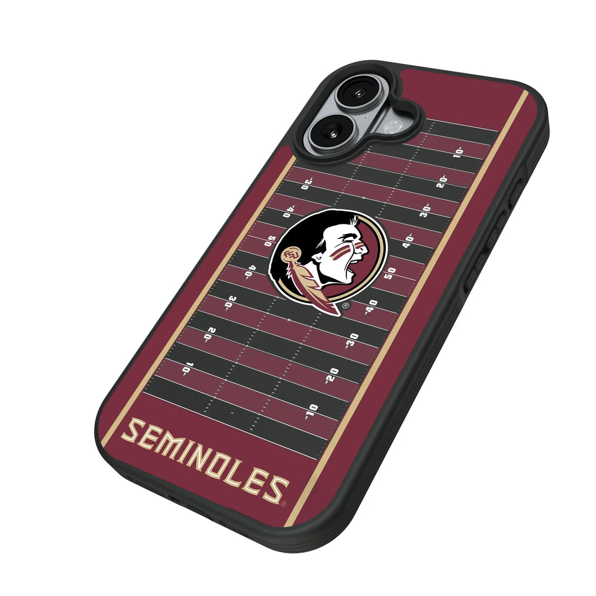 Florida State University Seminoles Field iPhone Bump Phone Case for Apple iPhone - Isometric View#Device_iPhone 17