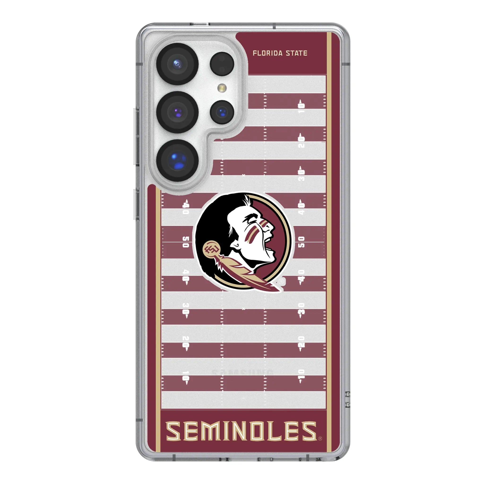 Florida State University Seminoles Field Galaxy Clear Phone Case for Samsung Galaxy#Device_Galaxy S25 Ultra