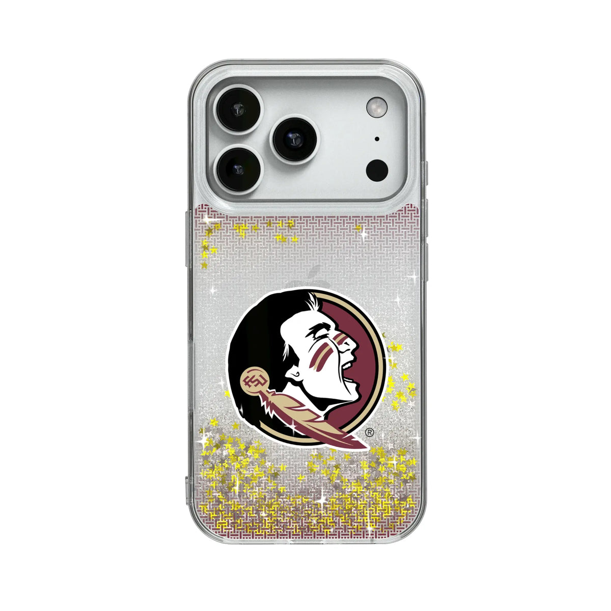Florida State University Seminoles Linen Glitter Phone Case for Apple iPhone