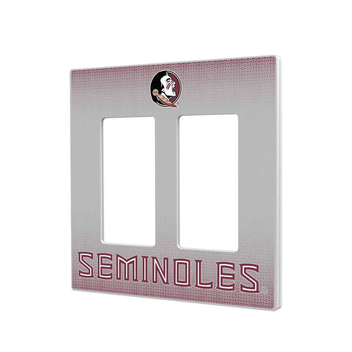 Florida State University Seminoles Linen Hidden-Screw Light Switch Plate#Style_Double Rocker