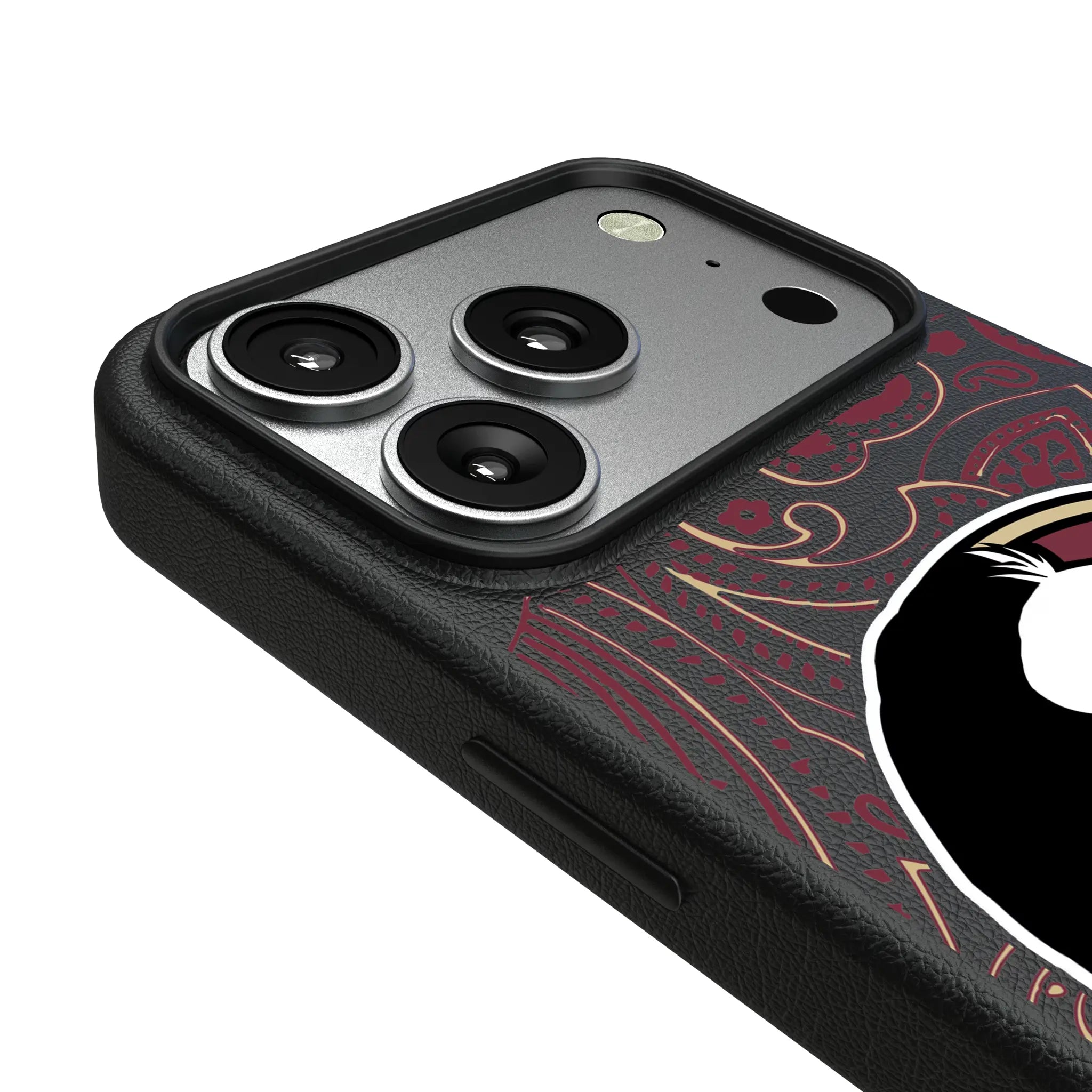 Florida State University Seminoles Paisley iPhone MagSafe Compatible Phone Case for Apple iPhone - Detail#Device_iPhone 17 Pro