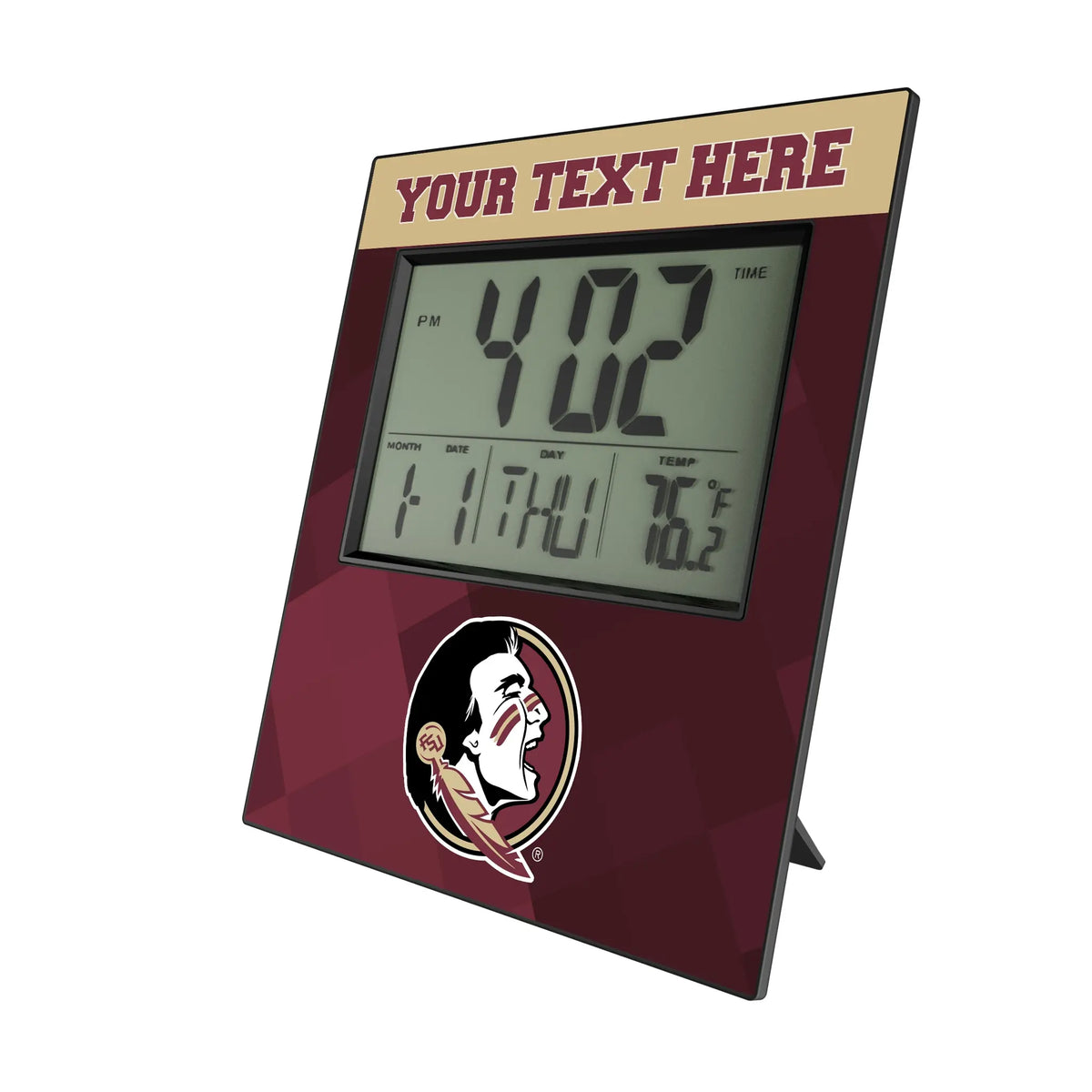 Florida State University Seminoles Personalized Color Block Wall Clock