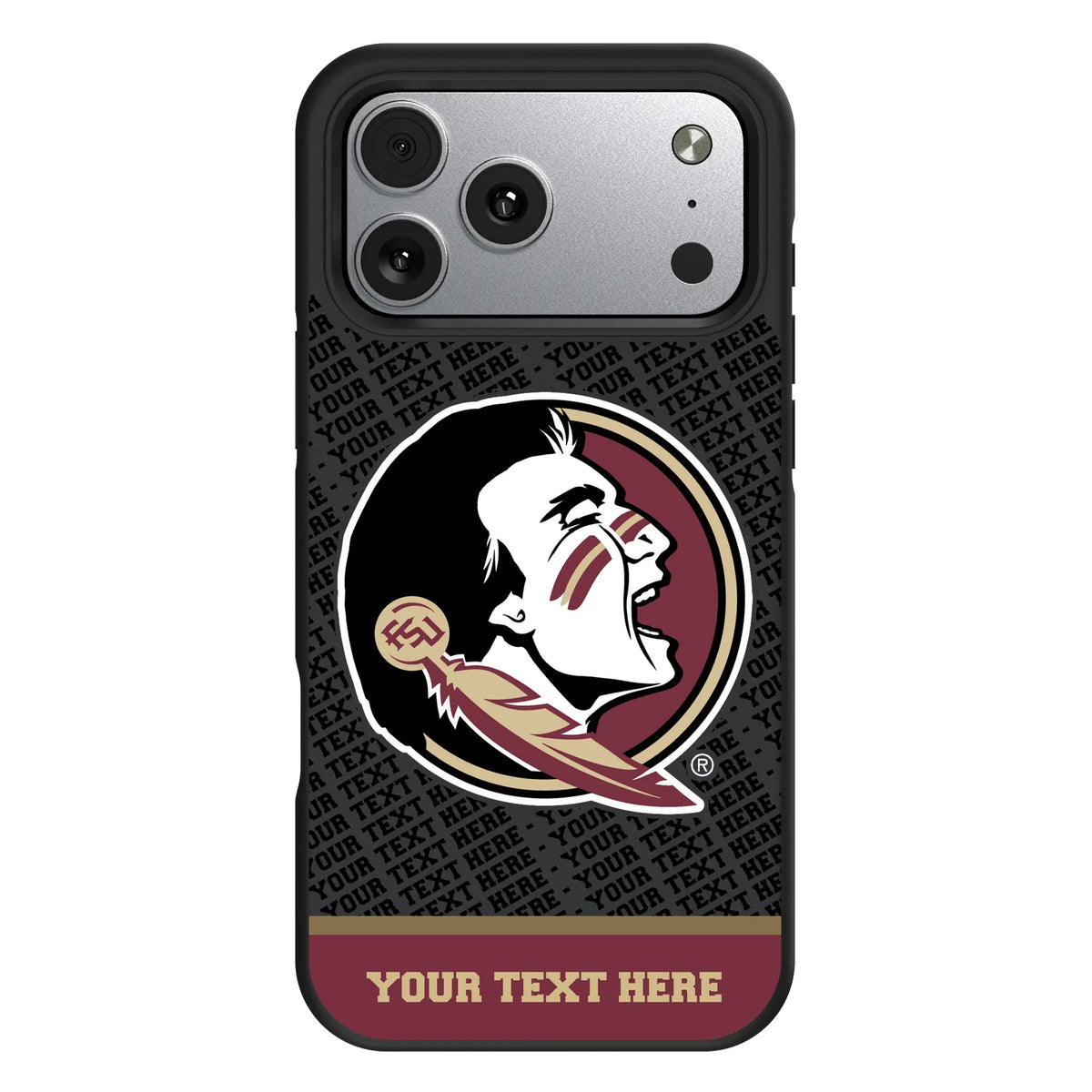 Florida State University Seminoles Personalized EndZone Plus iPhone Bump Phone Case for Apple iPhone#Device_iPhone 17 Pro Max