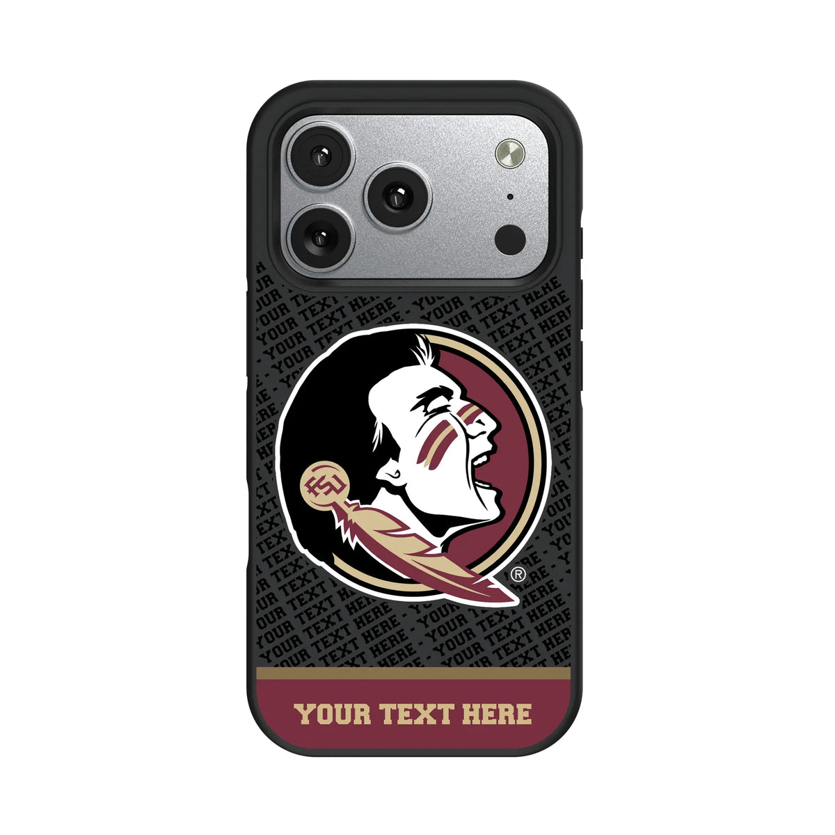 Florida State University Seminoles Personalized EndZone Plus iPhone Bump Phone Case for Apple iPhone#Device_iPhone 17 Pro