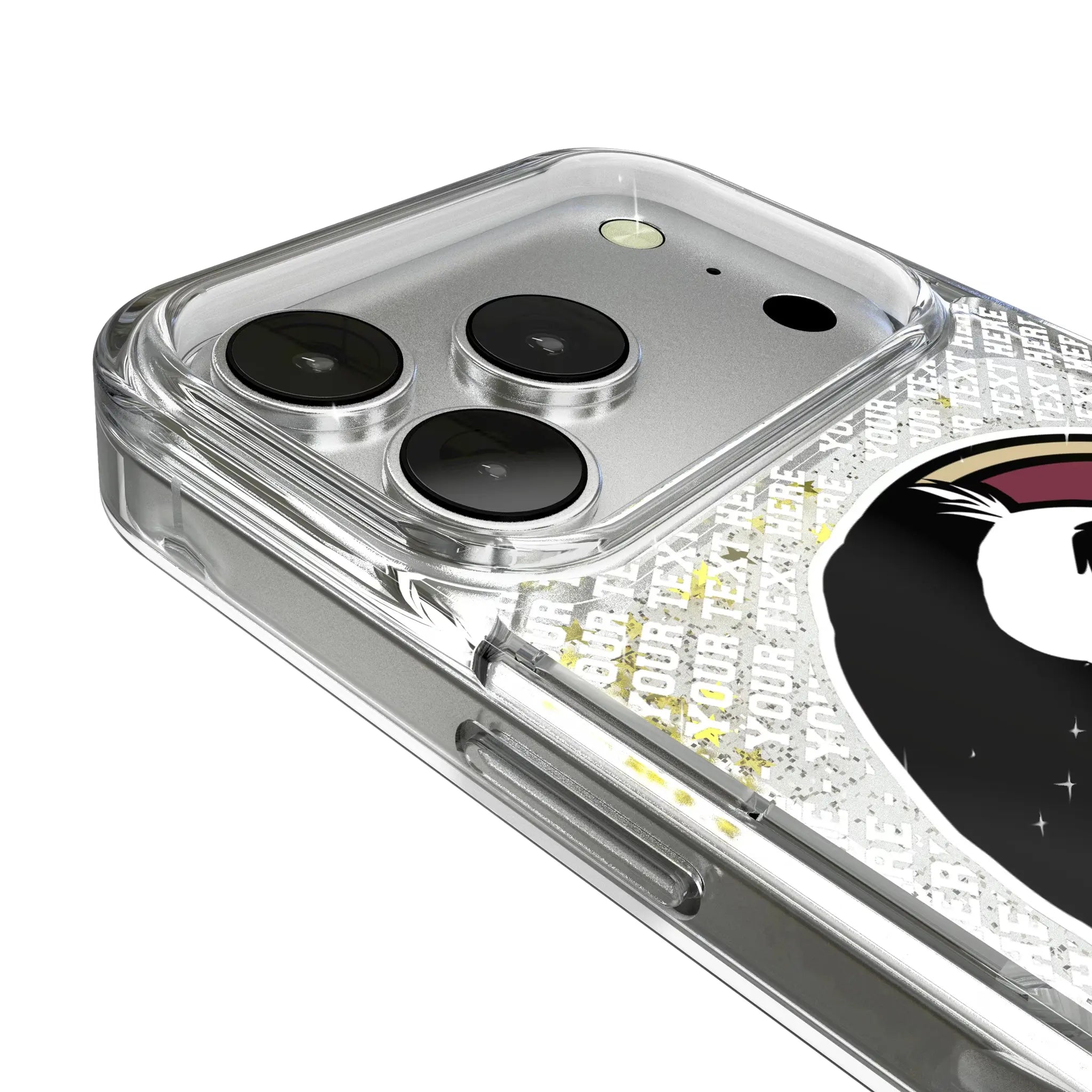Florida State University Seminoles Personalized EndZone Plus iPhone Glitter Phone Case for Apple iPhone - Detail