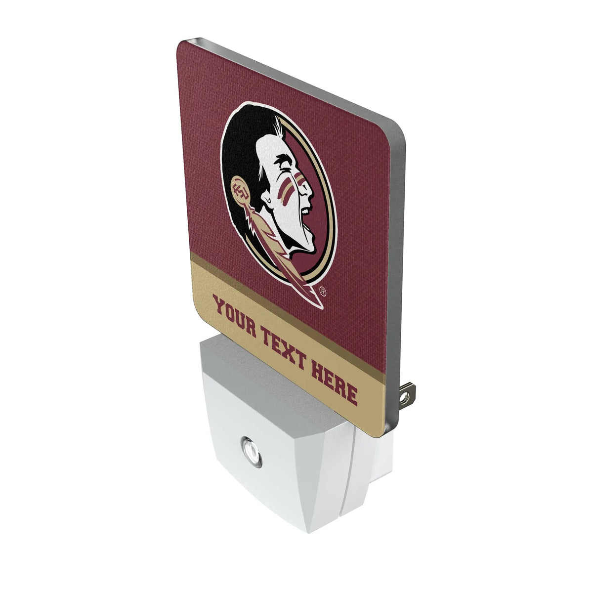 Florida State University Seminoles Personalized Endzone Solid Night Light 2-Pack - Isometric View