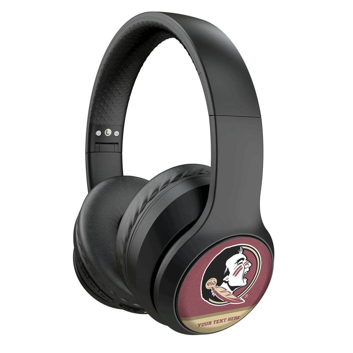 Florida State University Seminoles Personalized Endzone Solid Wireless Over-Ear Headphones With Case