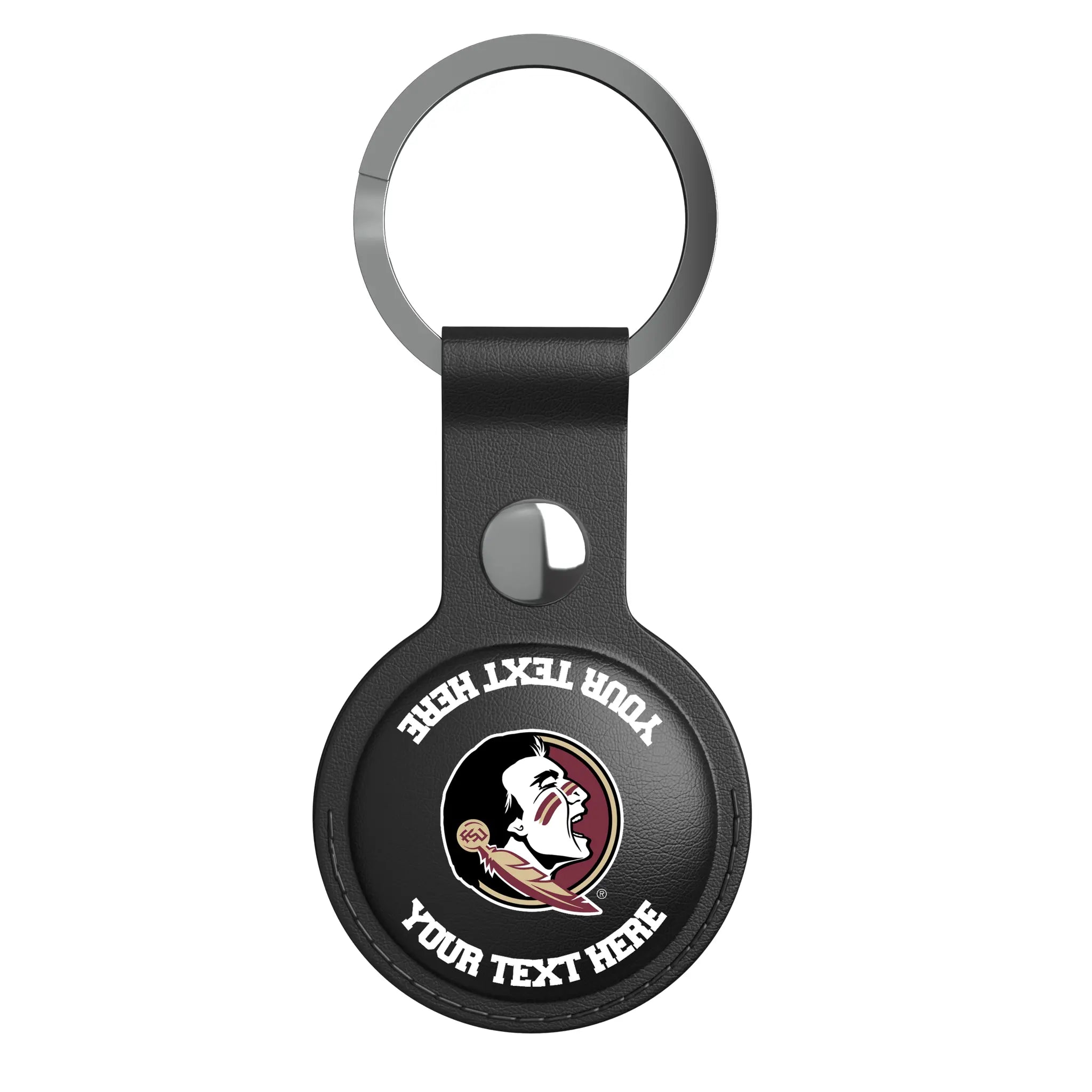 Florida State University Seminoles Personalized Insignia AirTag Black Airtag Holder