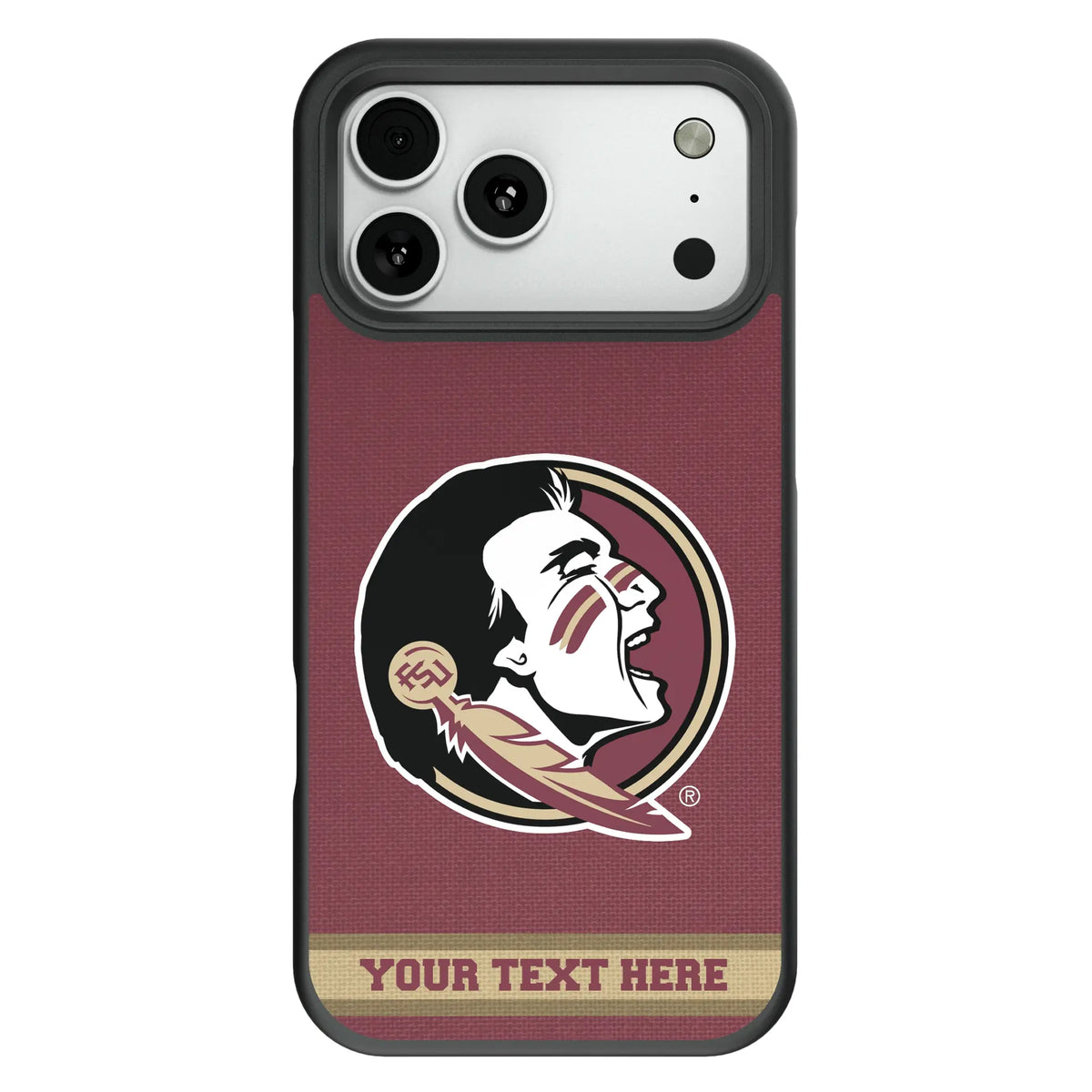 Florida State University Seminoles Personalized Stripe Bump Phone Case for Apple iPhone