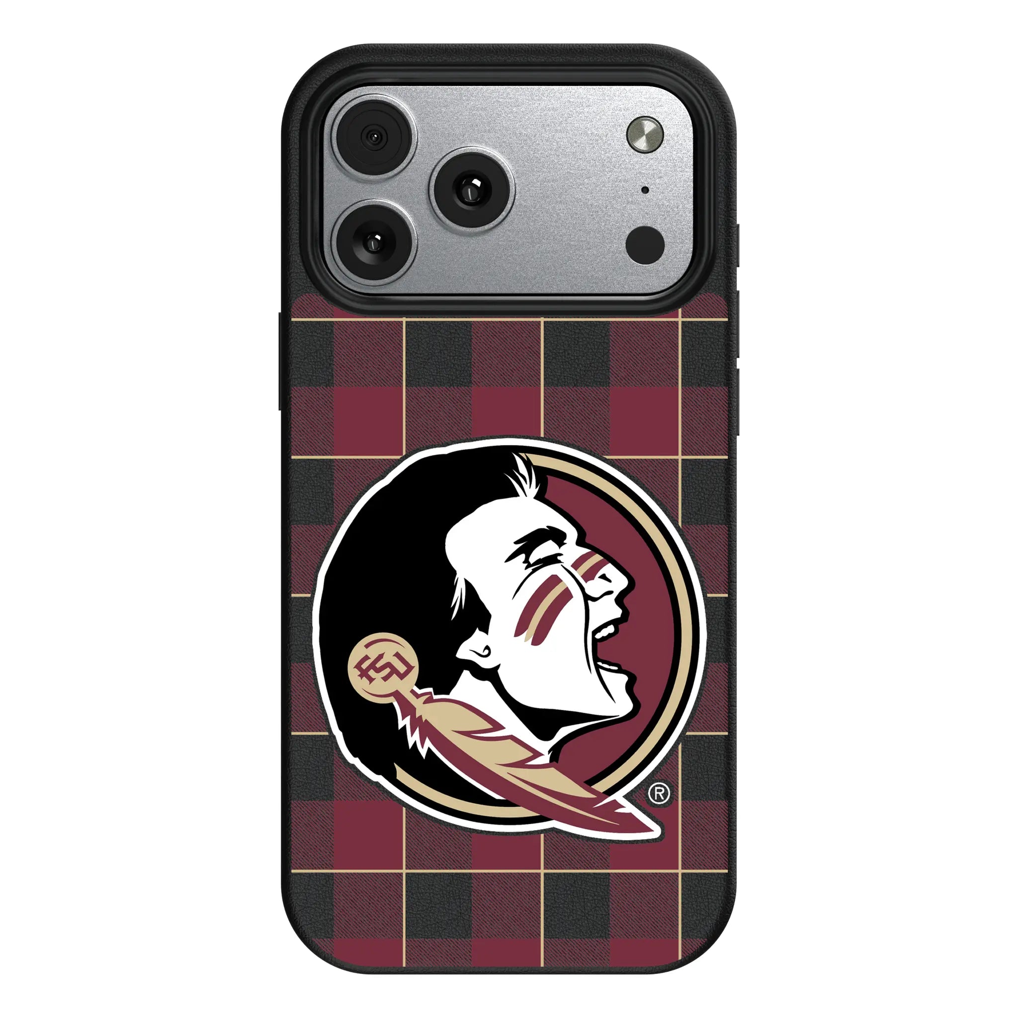 Florida State University Seminoles Plaid iPhone MagSafe Compatible Phone Case for Apple iPhone#Device_iPhone 17 Pro Max