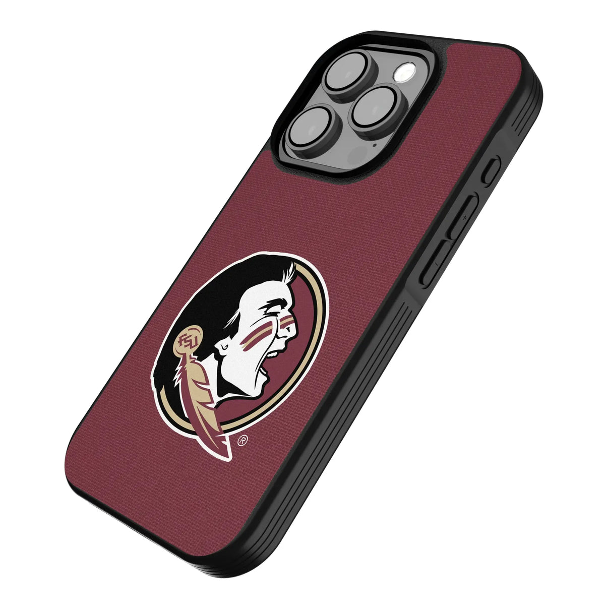 Florida State University Seminoles Solid iPhone Bump Phone Case for Apple iPhone - Isometric View