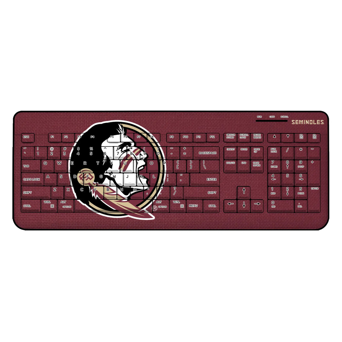 Florida State University Seminoles Solid Wireless USB Keyboard