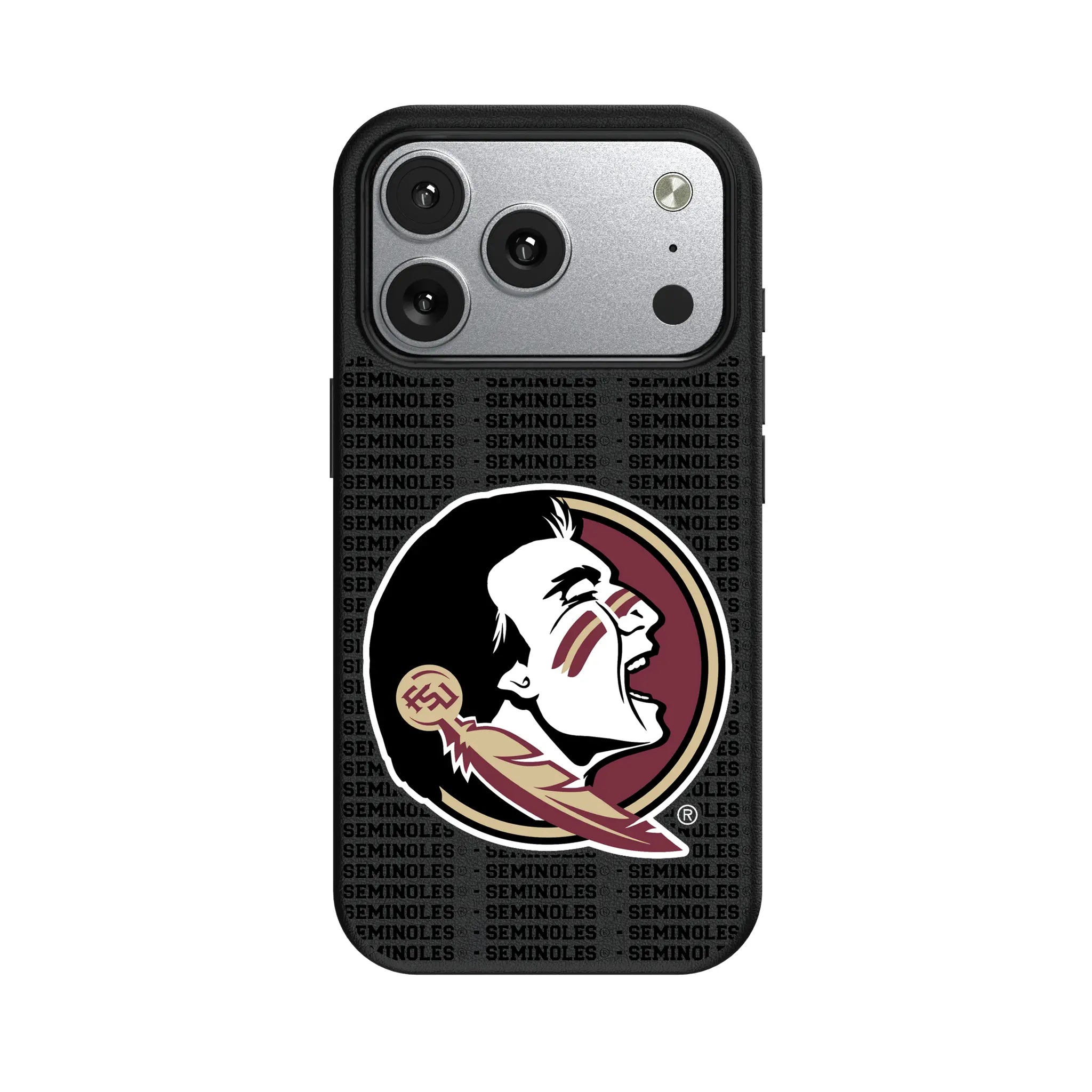 Florida State University Seminoles Text Backdrop iPhone MagSafe Compatible Phone Case for Apple iPhone#Device_iPhone 17 Pro