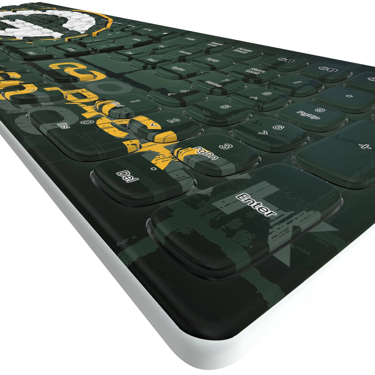 Green Bay Packers Brick KKB605 Curved Wireless Keyboard - Detail