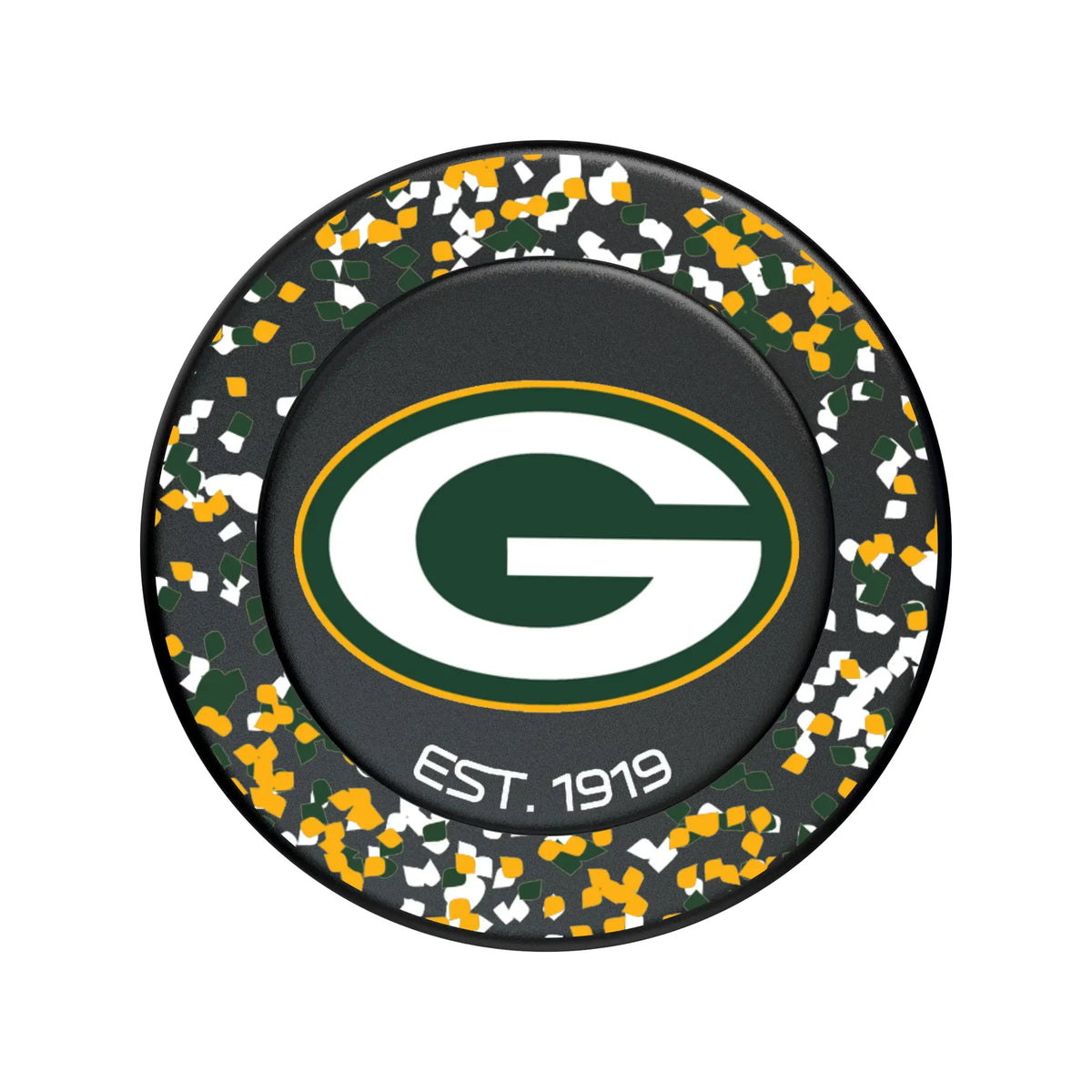 Green Bay Packers Confetti Popsockets Round Magnetic
