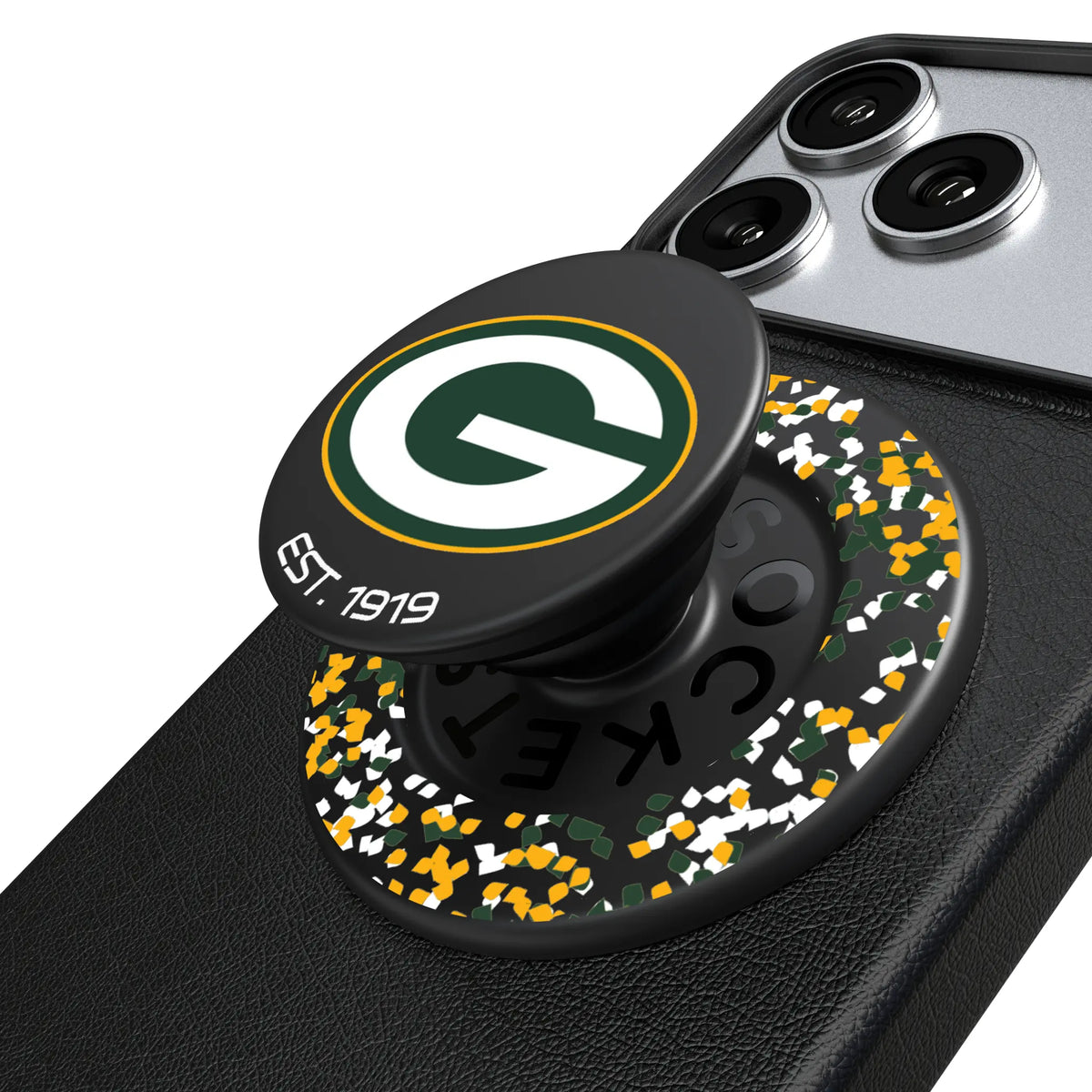 Green Bay Packers Confetti Popsockets Round Magnetic