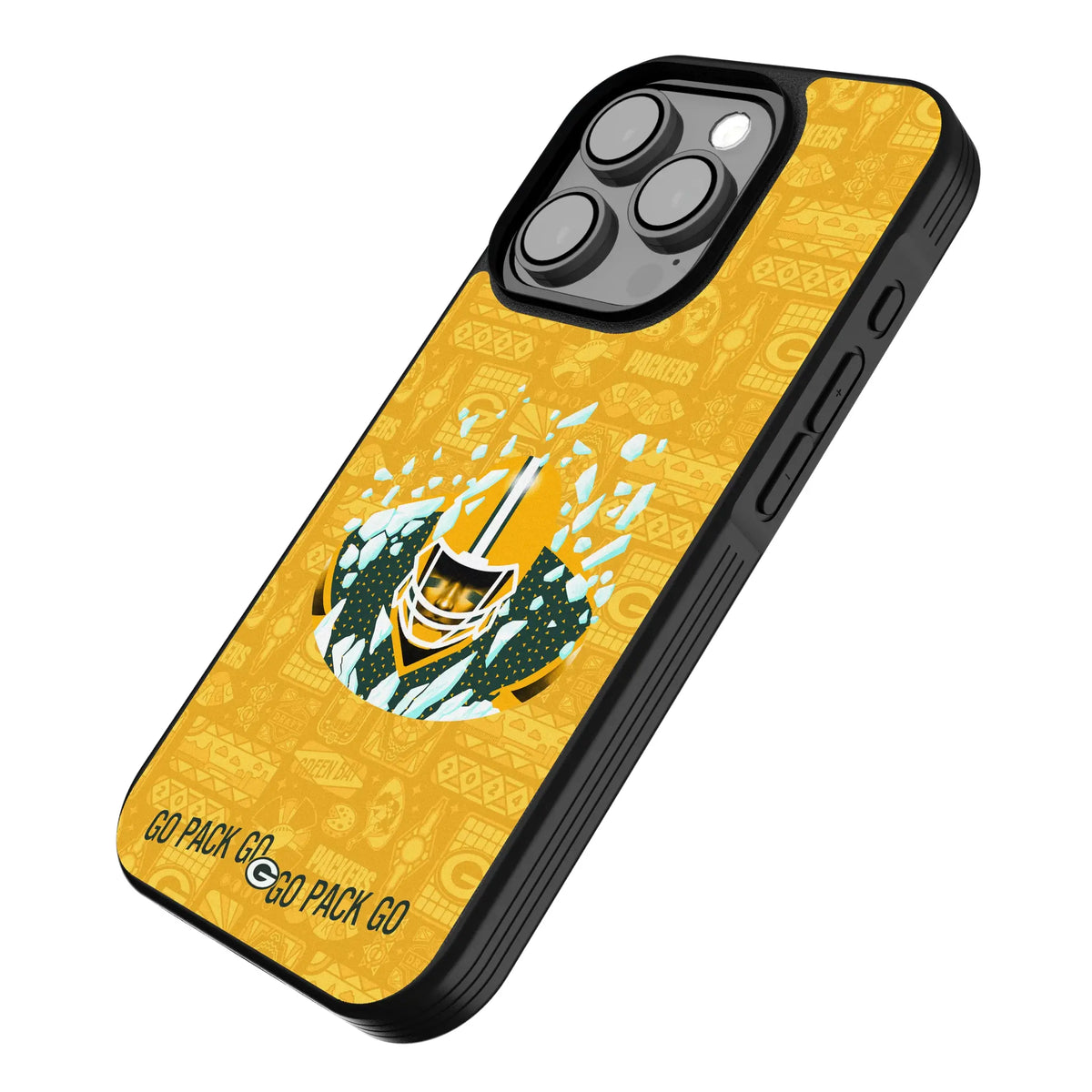 Green Bay Packers Deco iPhone Bump Phone Case for Apple iPhone - Isometric View