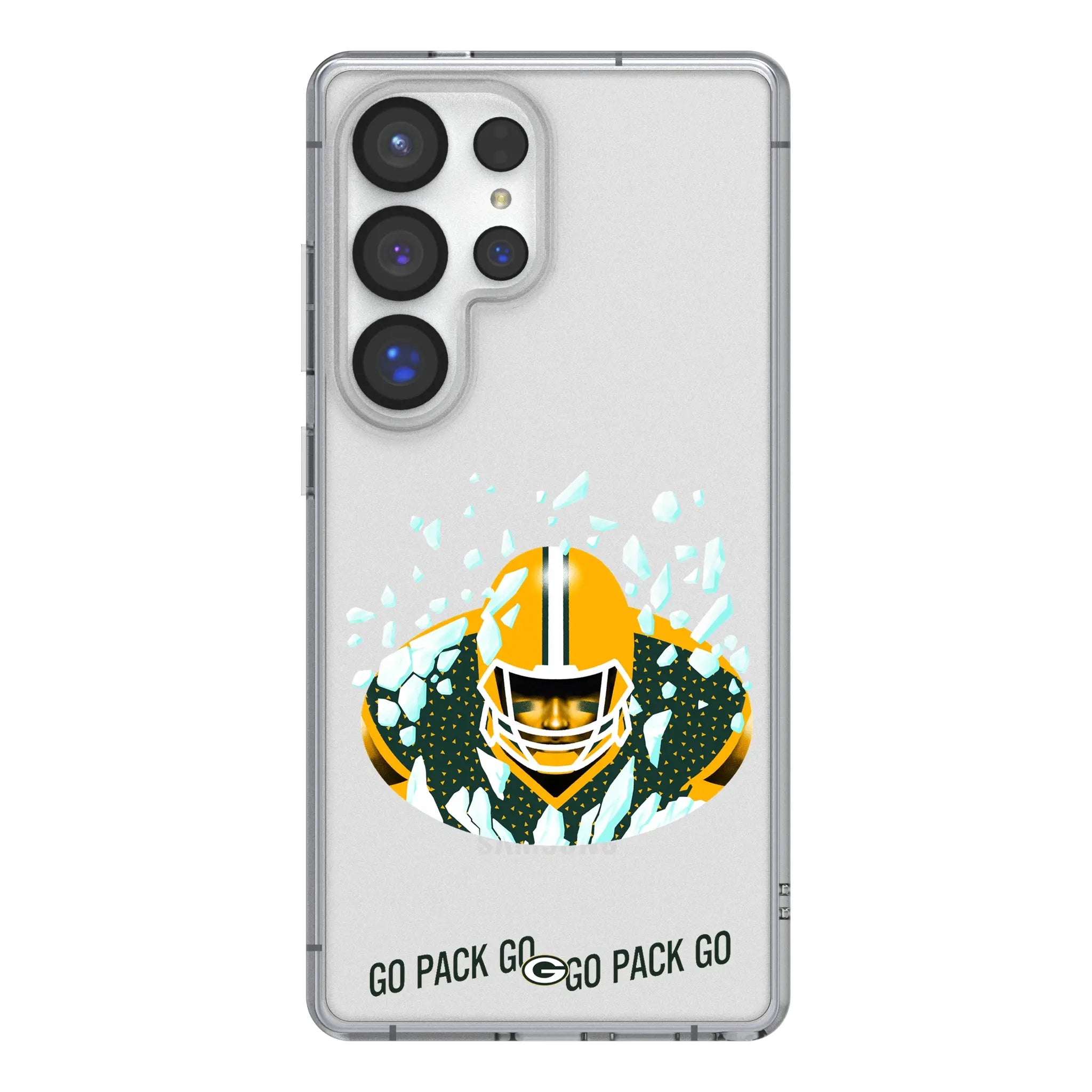 Green Bay Packers Deco Galaxy Clear Phone Case for Samsung Galaxy#Device_Galaxy S25 Ultra