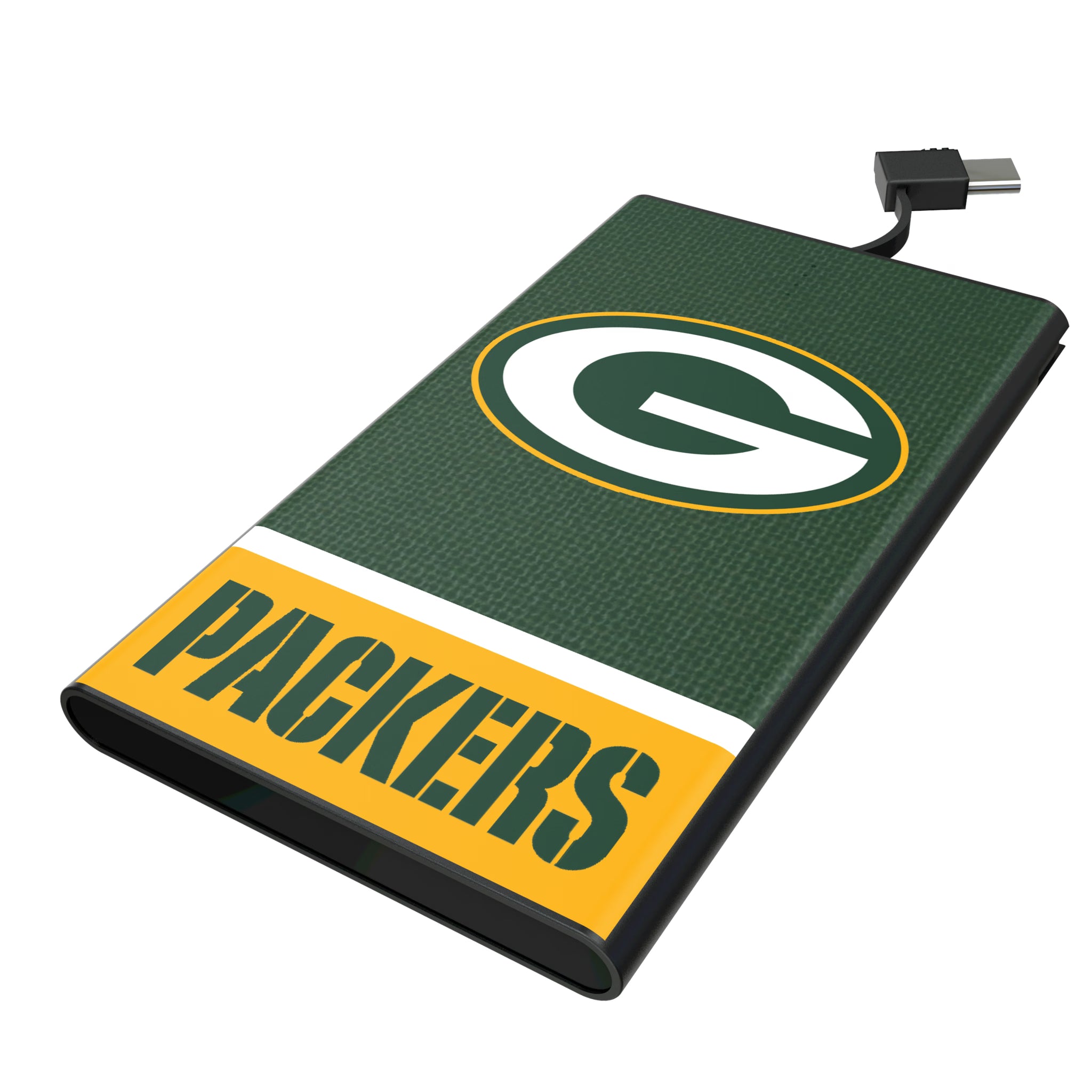 Green Bay Packers Endzone Solid 5000mAh Flat Powerbank