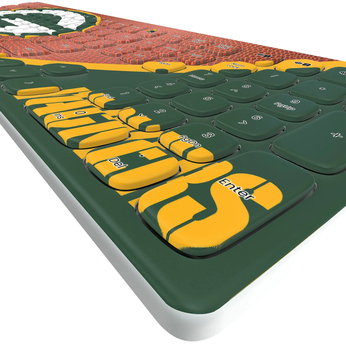 Green Bay Packers Football KKB605 Curved Wireless Keyboard - Detail