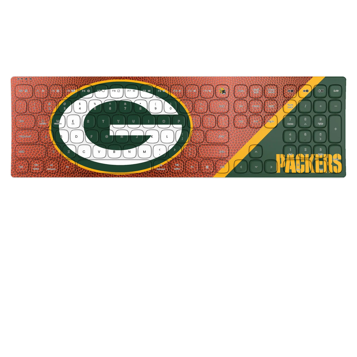 Green Bay Packers Football KKB605 Curved Wireless Keyboard