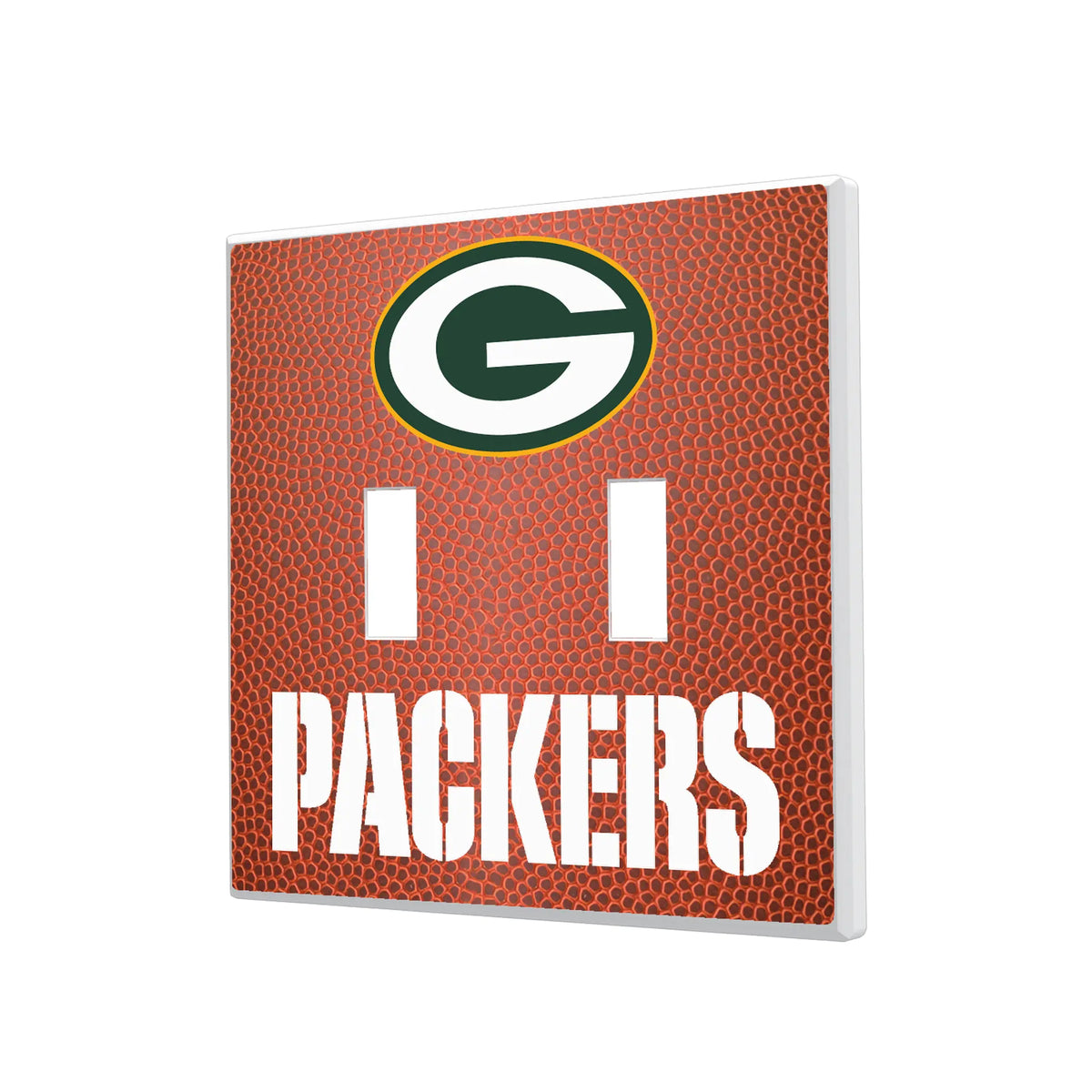 Green Bay Packers Football Hidden-Screw Light Switch Plate#Style_Double Toggle