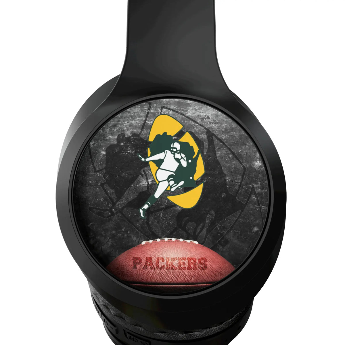 Green Bay Packers Historic Collection Legendary Wireless Over-Ear Headphones With Case - Detail