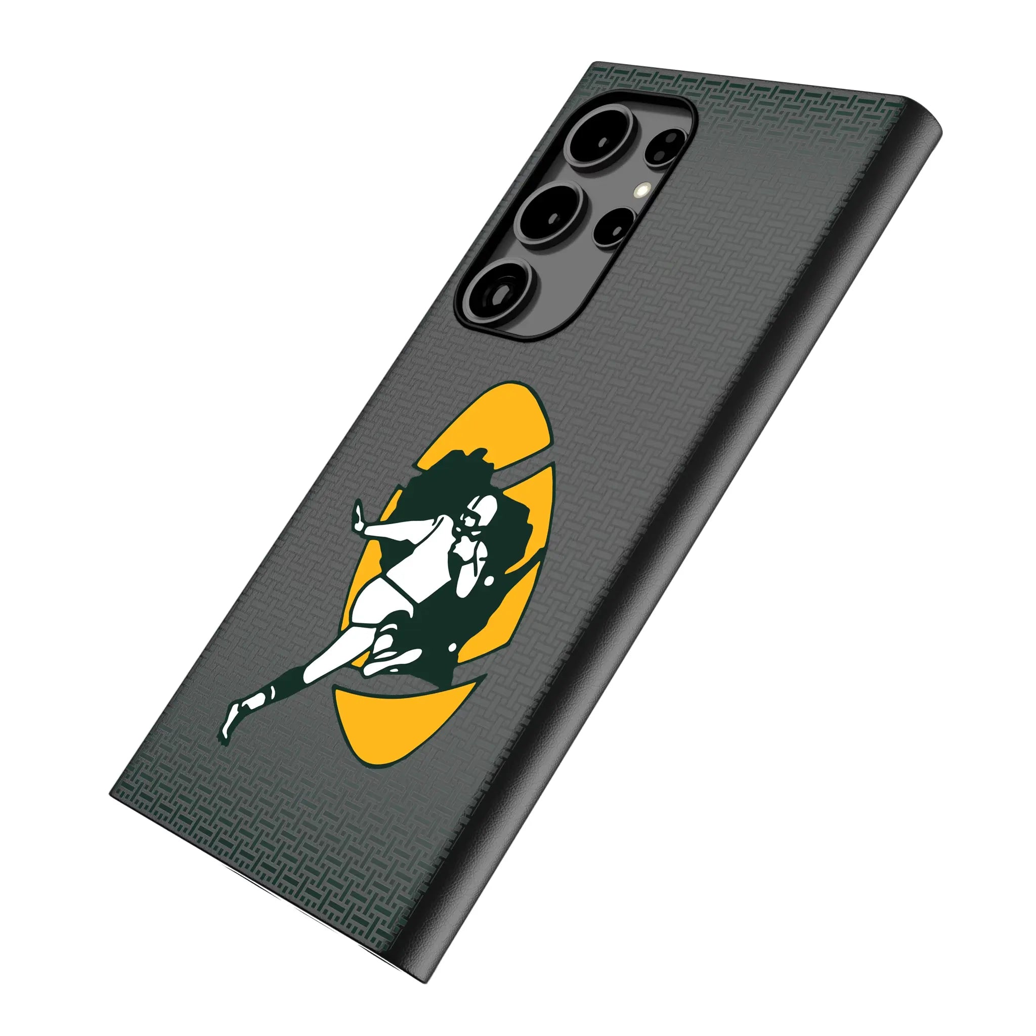Green Bay Packers Historic Collection Linen Galaxy MagSafe Compatible Phone Case for Samsung Galaxy - Isometric View