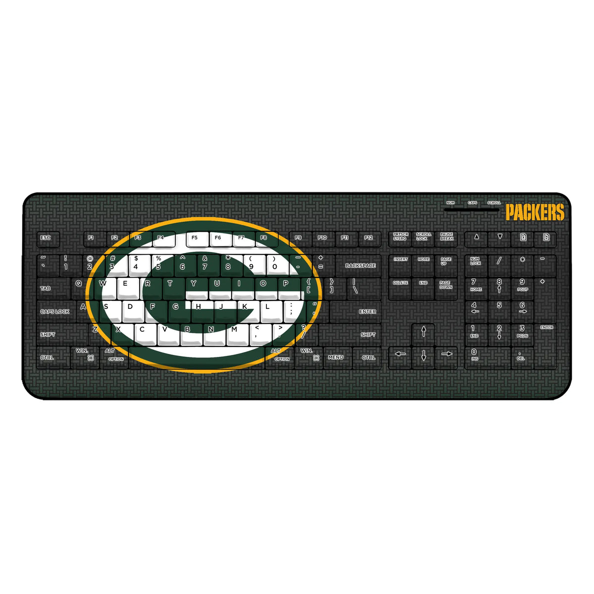 Green Bay Packers Linen Wireless USB Keyboard