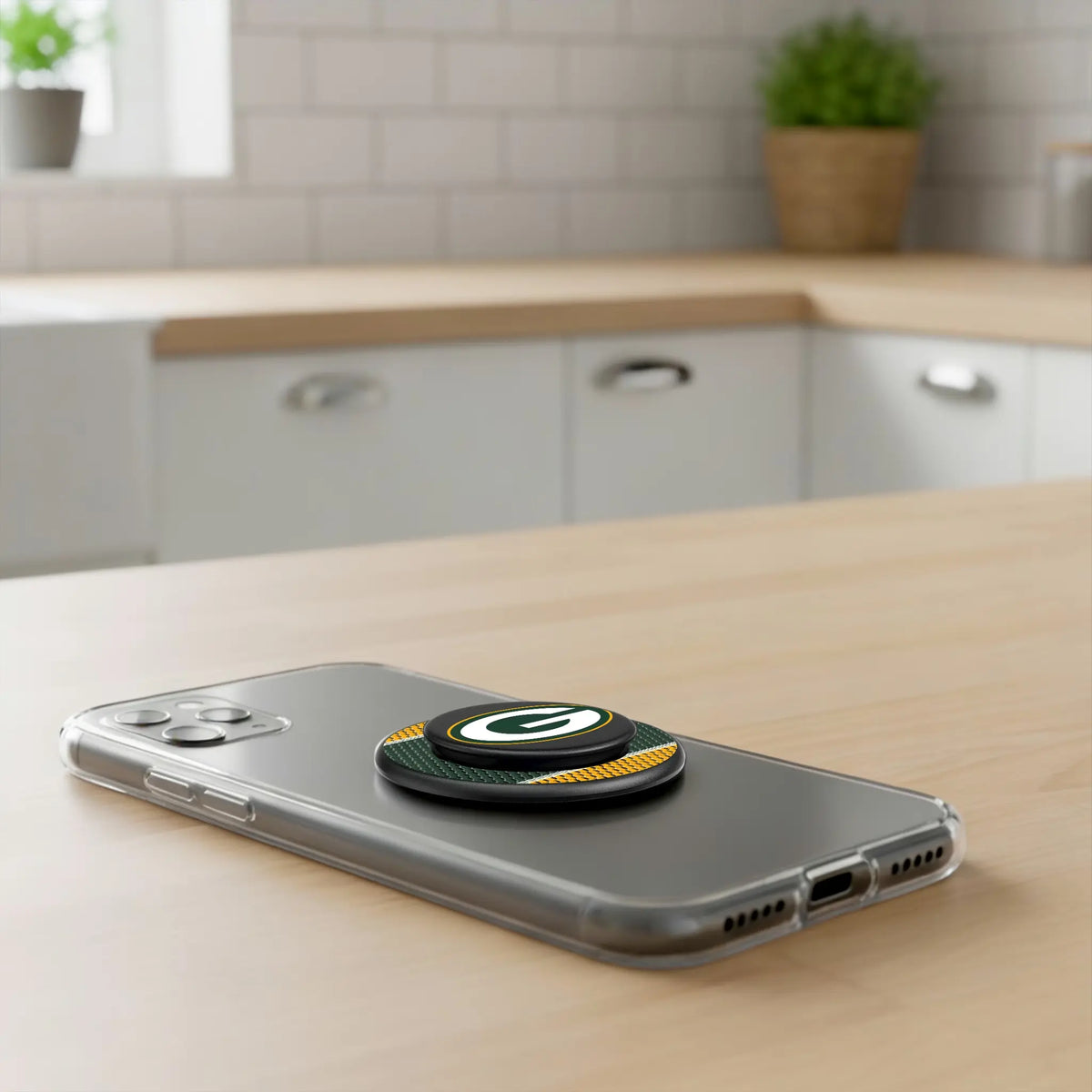 Green Bay Packers Mesh Popsockets Round Magnetic - Lifestyle