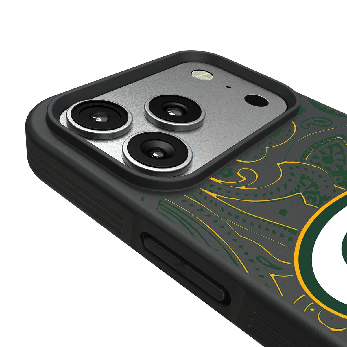 Green Bay Packers Paisley iPhone Bump Phone Case for Apple iPhone - Detail#Device_iPhone 17 Pro