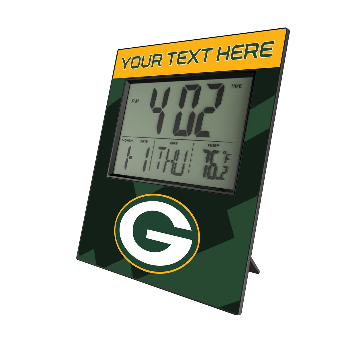 Green Bay Packers Personalized Color Block Wall Clock