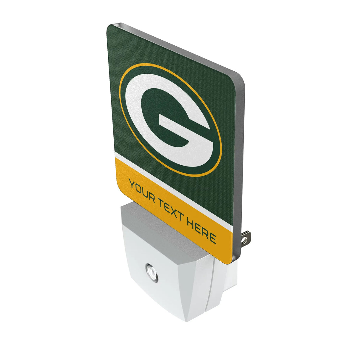 Green Bay Packers Personalized Endzone Solid Night Light 2-Pack - Isometric View