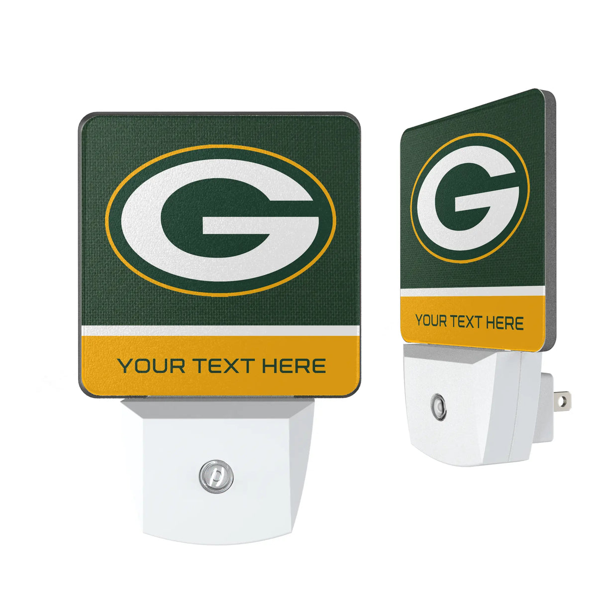 Green Bay Packers Personalized Endzone Solid Night Light 2-Pack