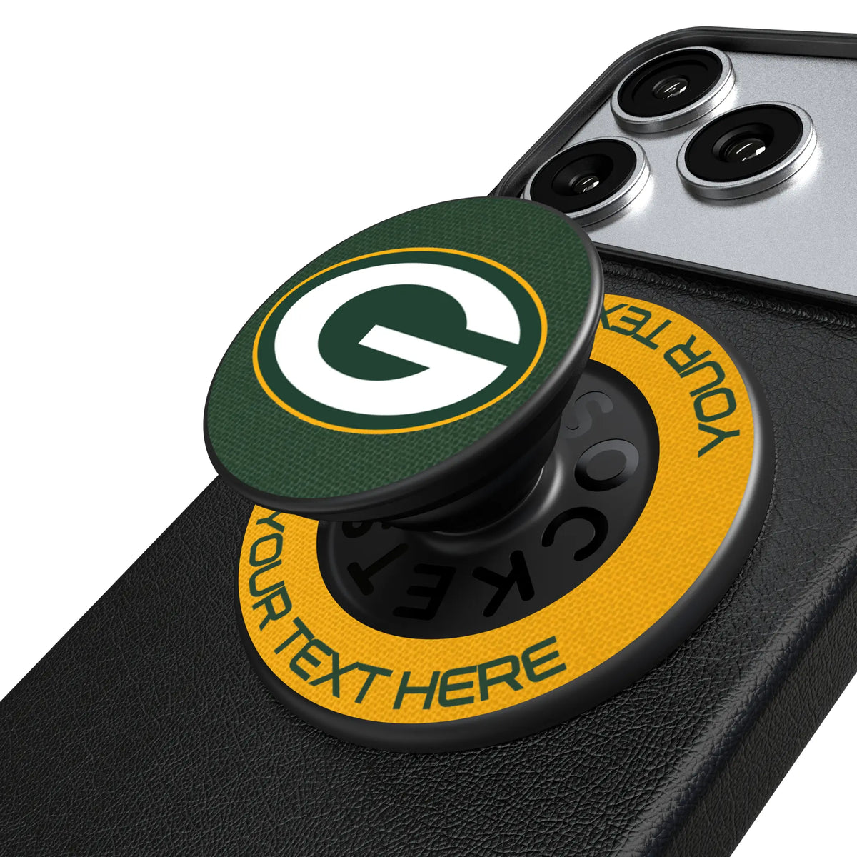 Green Bay Packers Personalized Endzone Solid Popsockets Round Magnetic