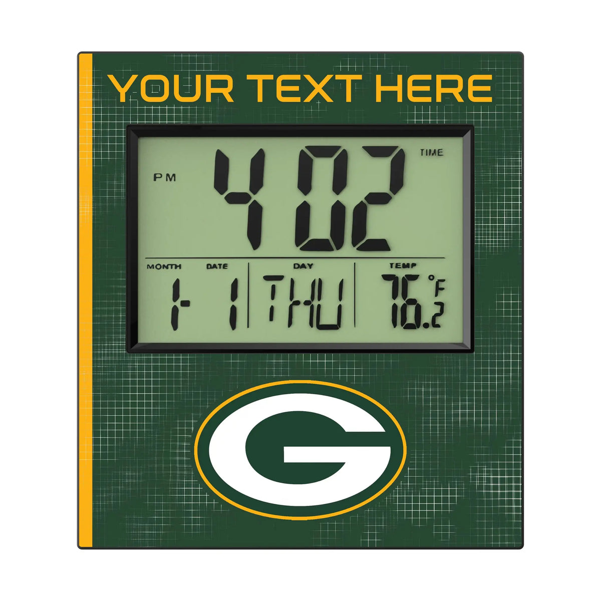 Green Bay Packers Personalized Hatch Wall Clock