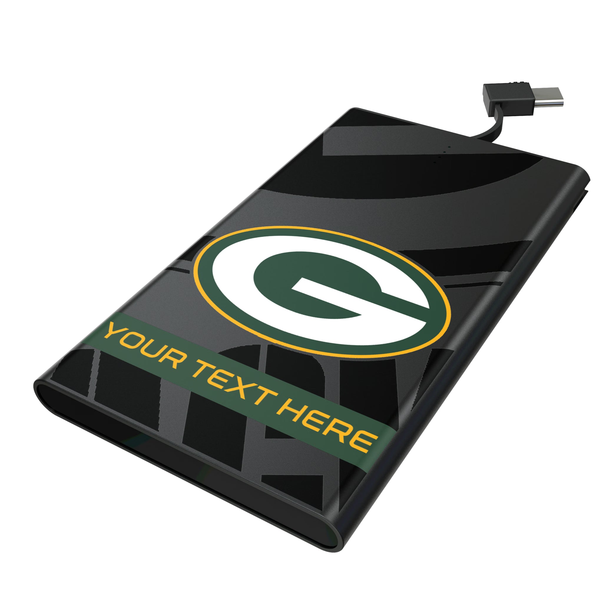 Green Bay Packers Personalized Tilt 5000mAh Flat Powerbank