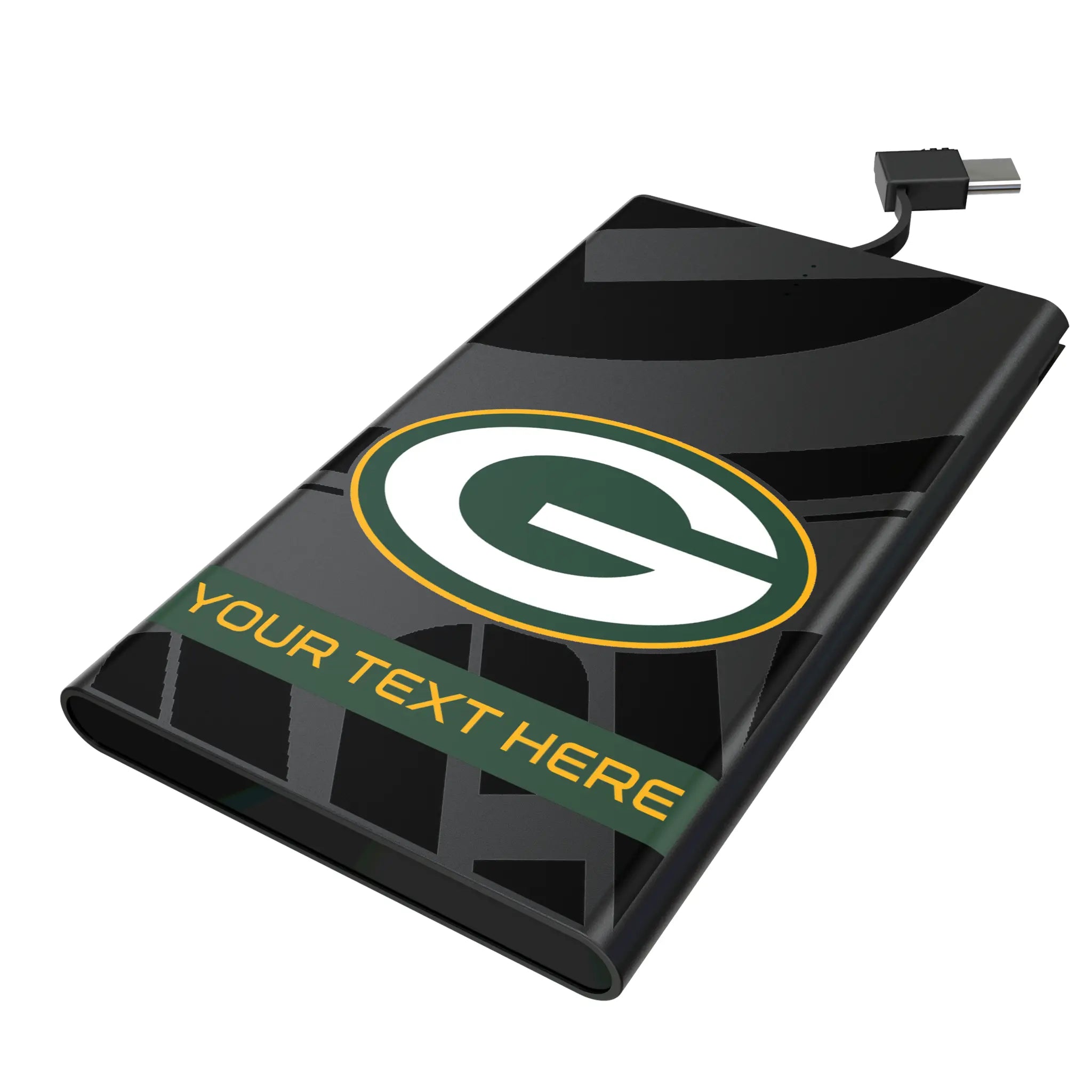 Green Bay Packers Personalized Tilt 5000mAh Flat Power Bank