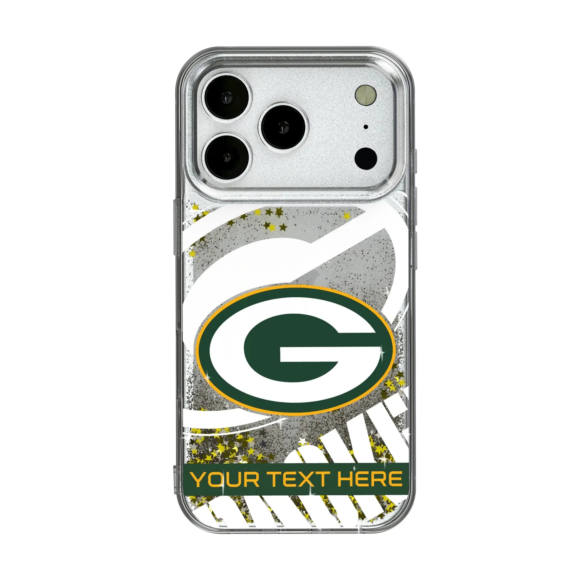 Green Bay Packers Personalized Tilt iPhone Glitter Phone Case for Apple iPhone