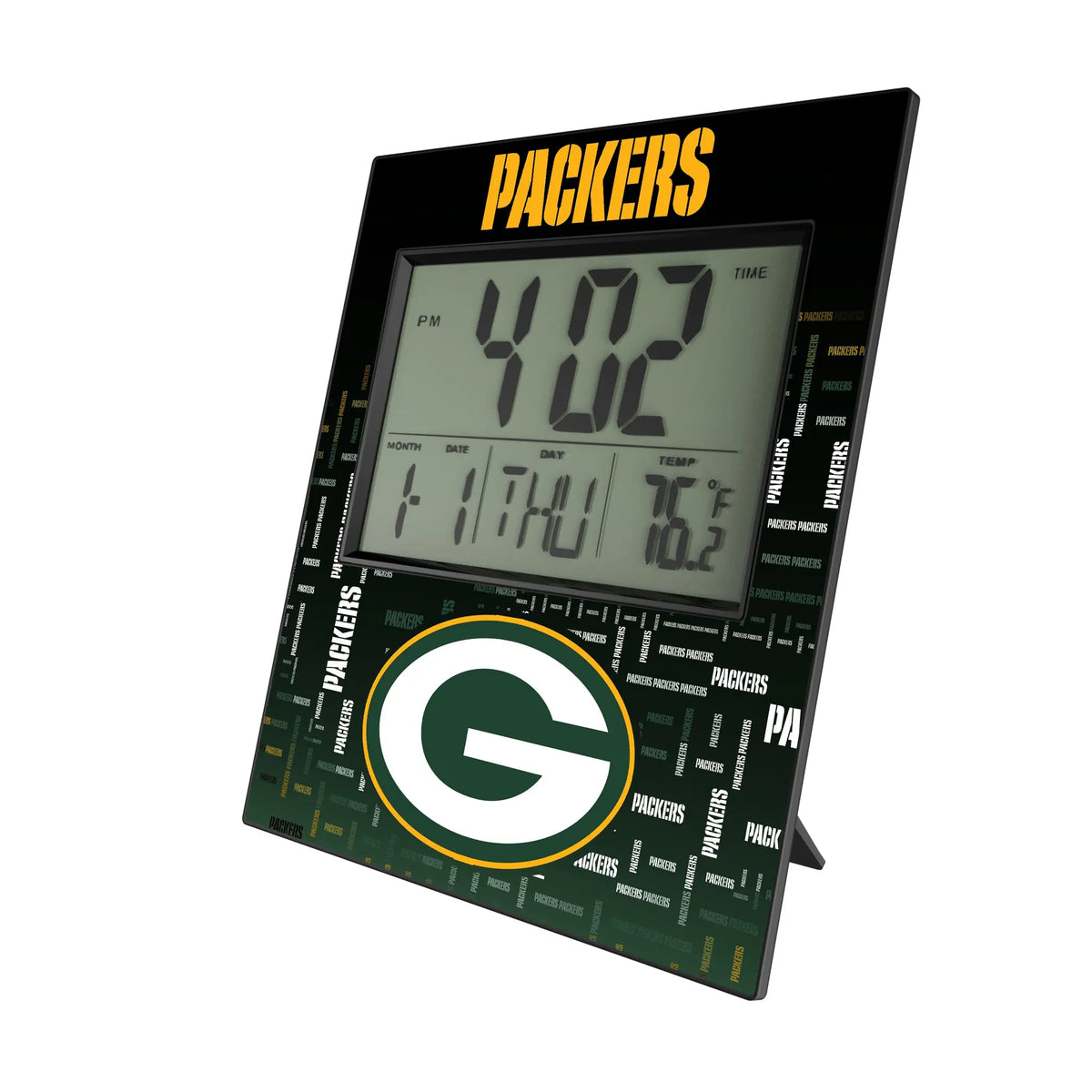 Green Bay Packers Quadtile Wall Clock