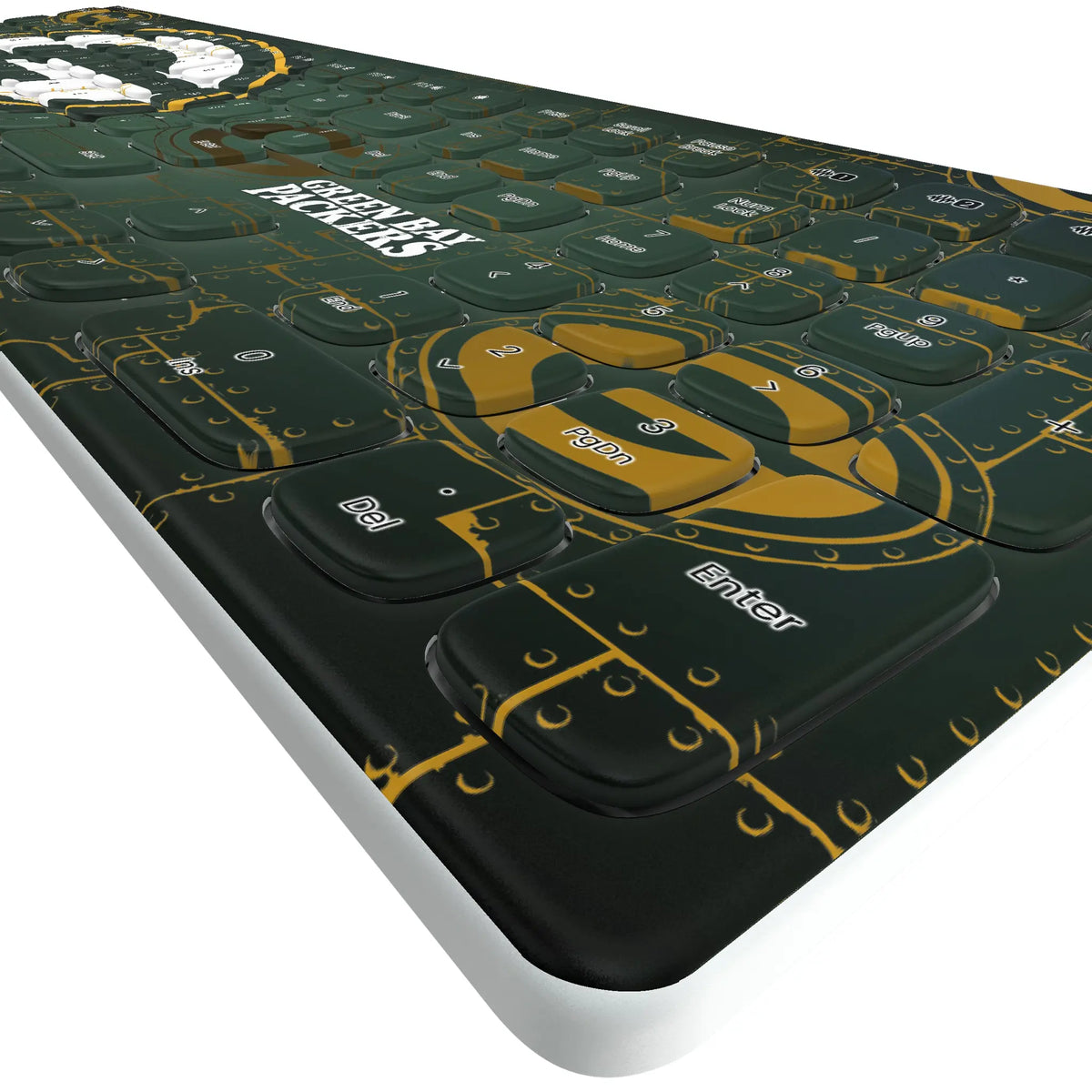 Green Bay Packers Rivet KKB605 Curved Wireless Keyboard - Detail